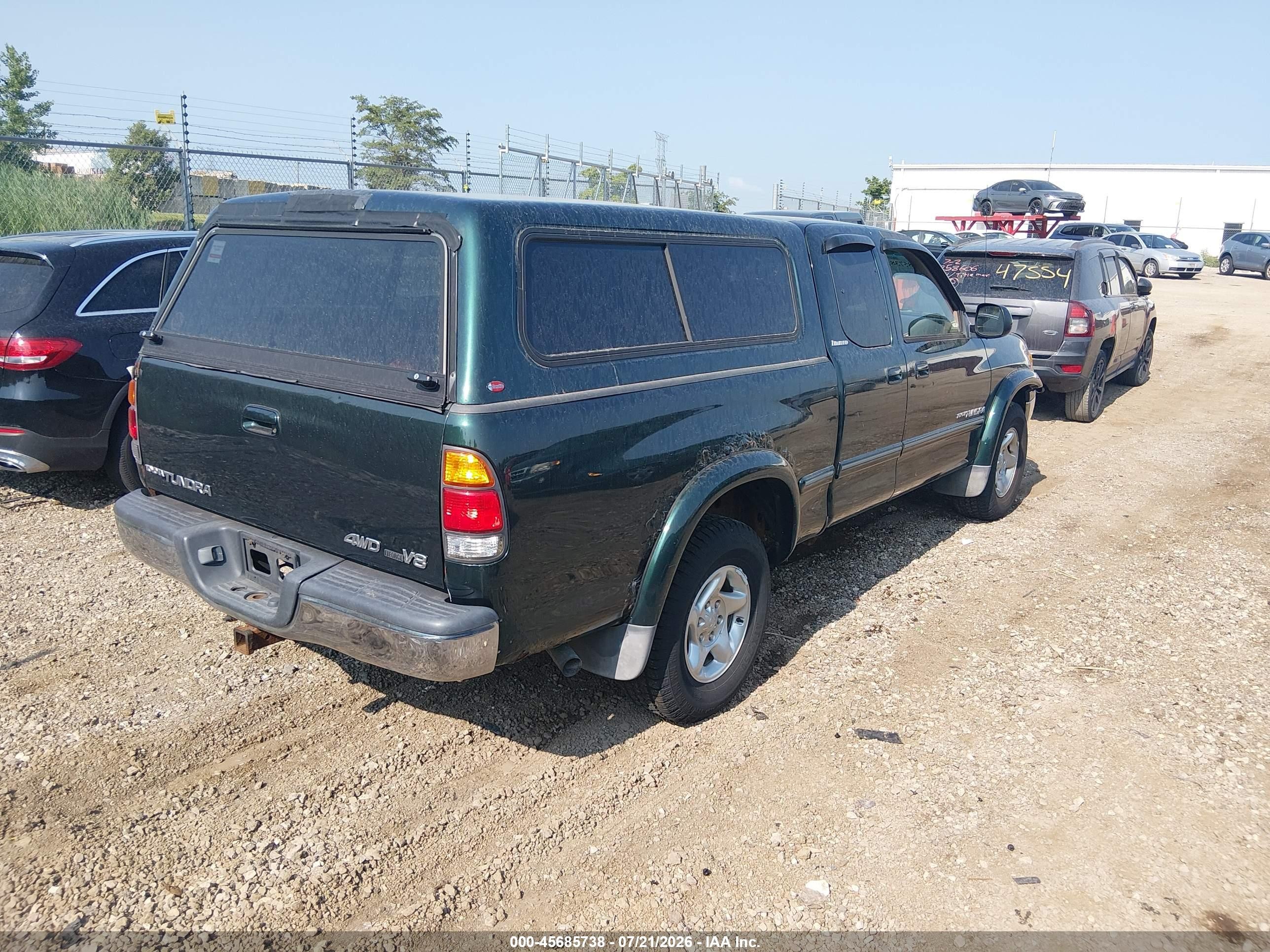 2001 Toyota Tundra Ltd V8 Зеленый vin: 5TBBT48161S201090