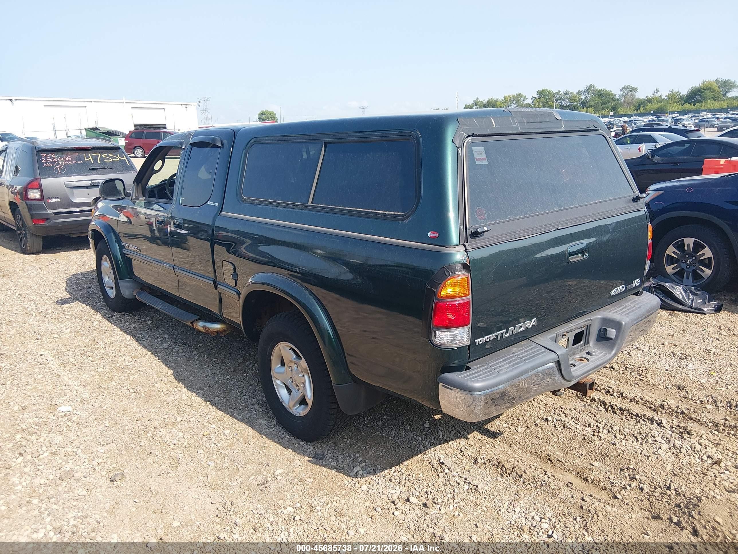 2001 Toyota Tundra Ltd V8 Зеленый vin: 5TBBT48161S201090