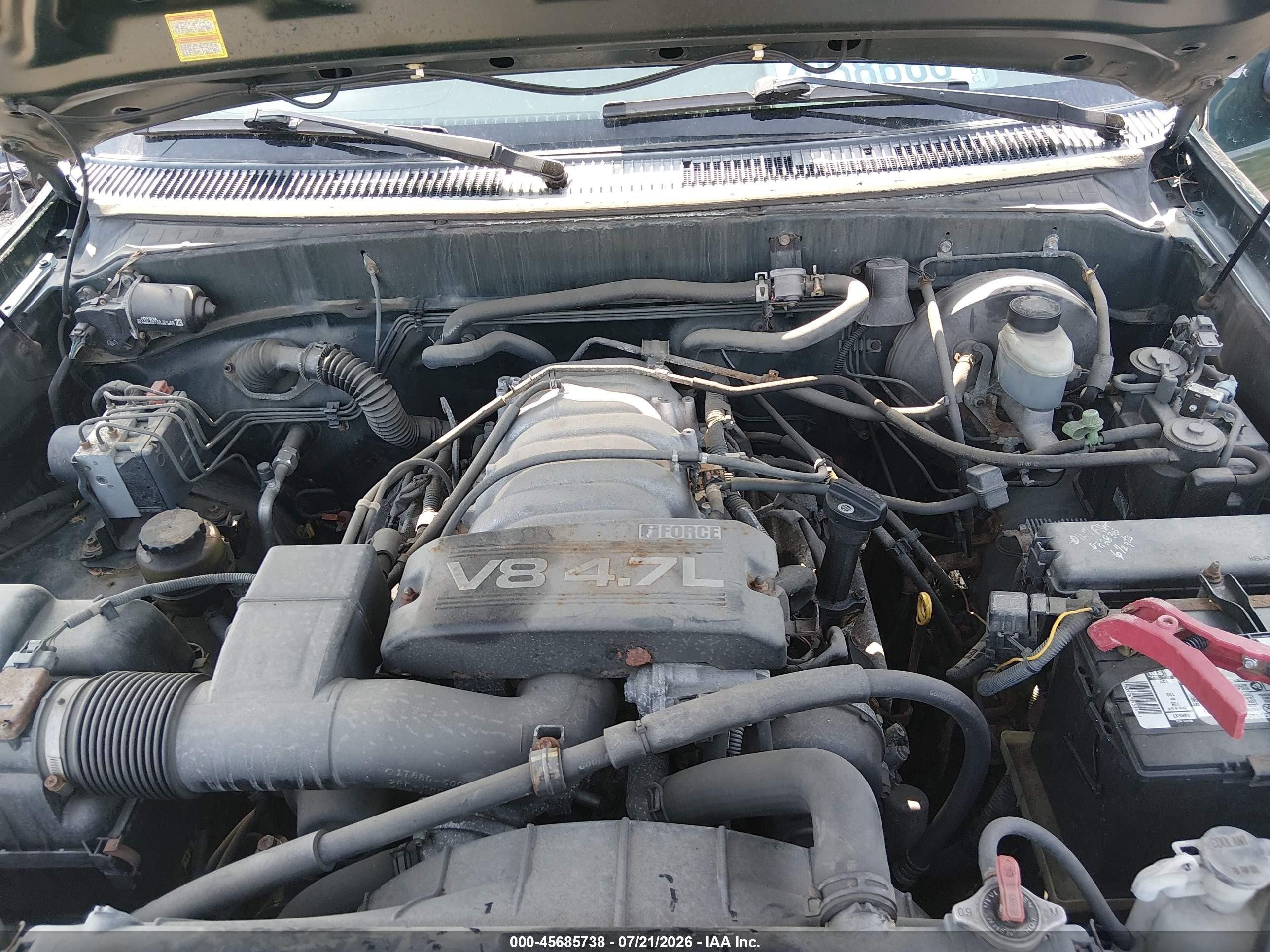 2001 Toyota Tundra Ltd V8 Зеленый vin: 5TBBT48161S201090