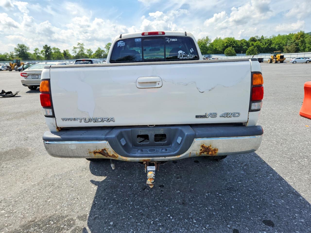 2001 Toyota Tundra Access Cab Limited White vin: 5TBBT48161S219427