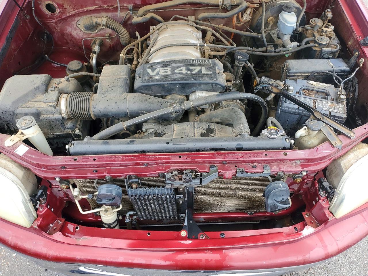 2001 Toyota Tundra Access Cab Limited Burgundy vin: 5TBBT48171S192402