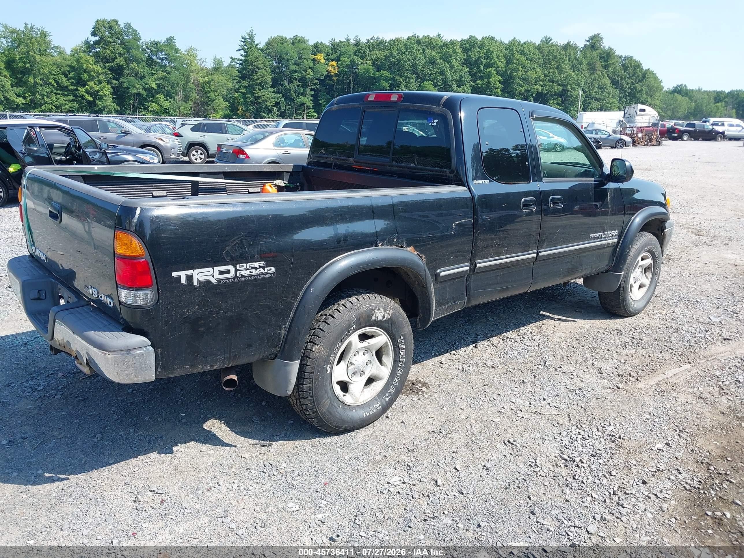 2001 Toyota Tundra Ltd V8 Black vin: 5TBBT48171S210218