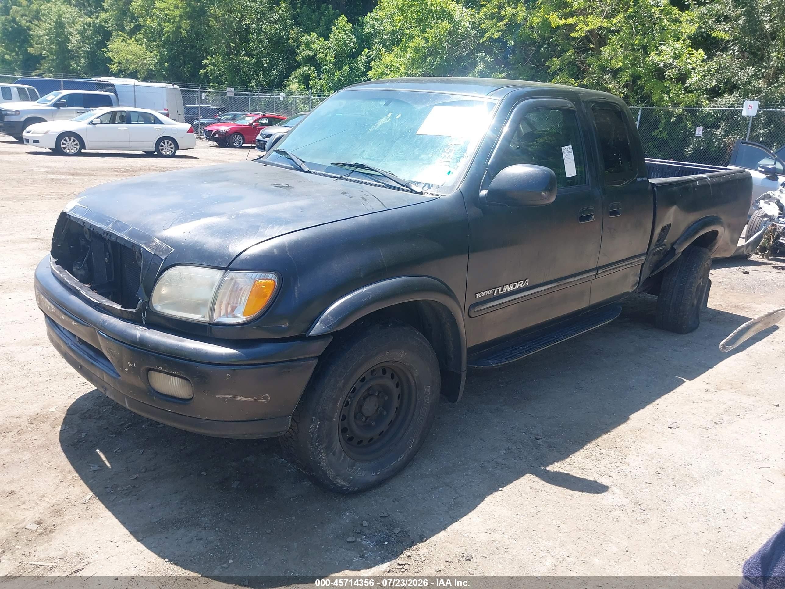 2000 Toyota Tundra Ltd V8 Black vin: 5TBBT4819YS019989