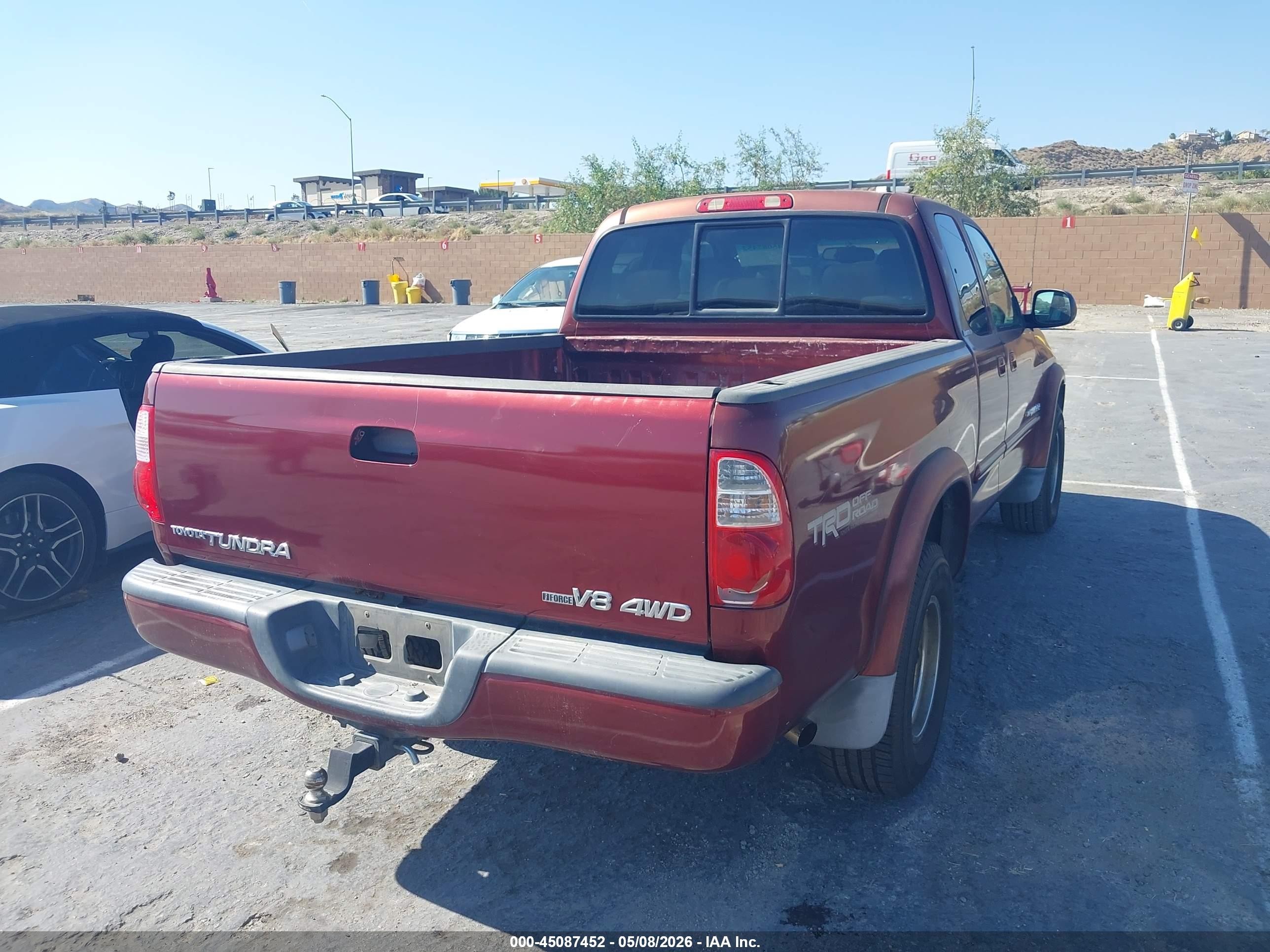 2005 Toyota Tundra Limited V8 Red vin: 5TBBT481X5S459215