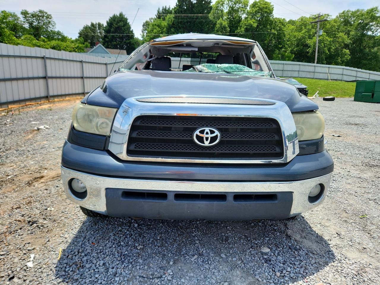 2007 Toyota Tundra Double Cab Sr5 Blue vin: 5TBBT54137S456946