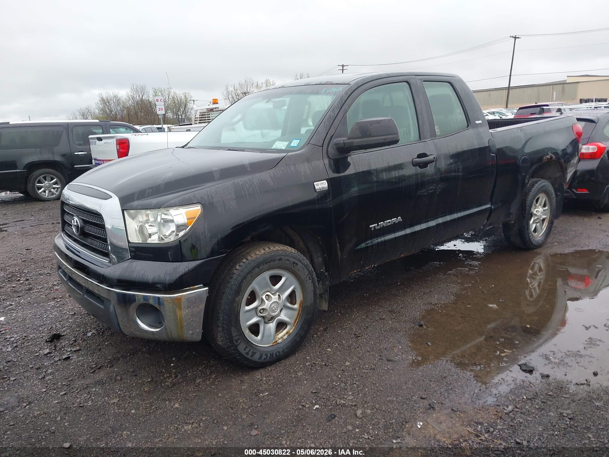 2007 Toyota Tundra Sr5 4.7l V8 Black vin: 5TBBT54137S458115