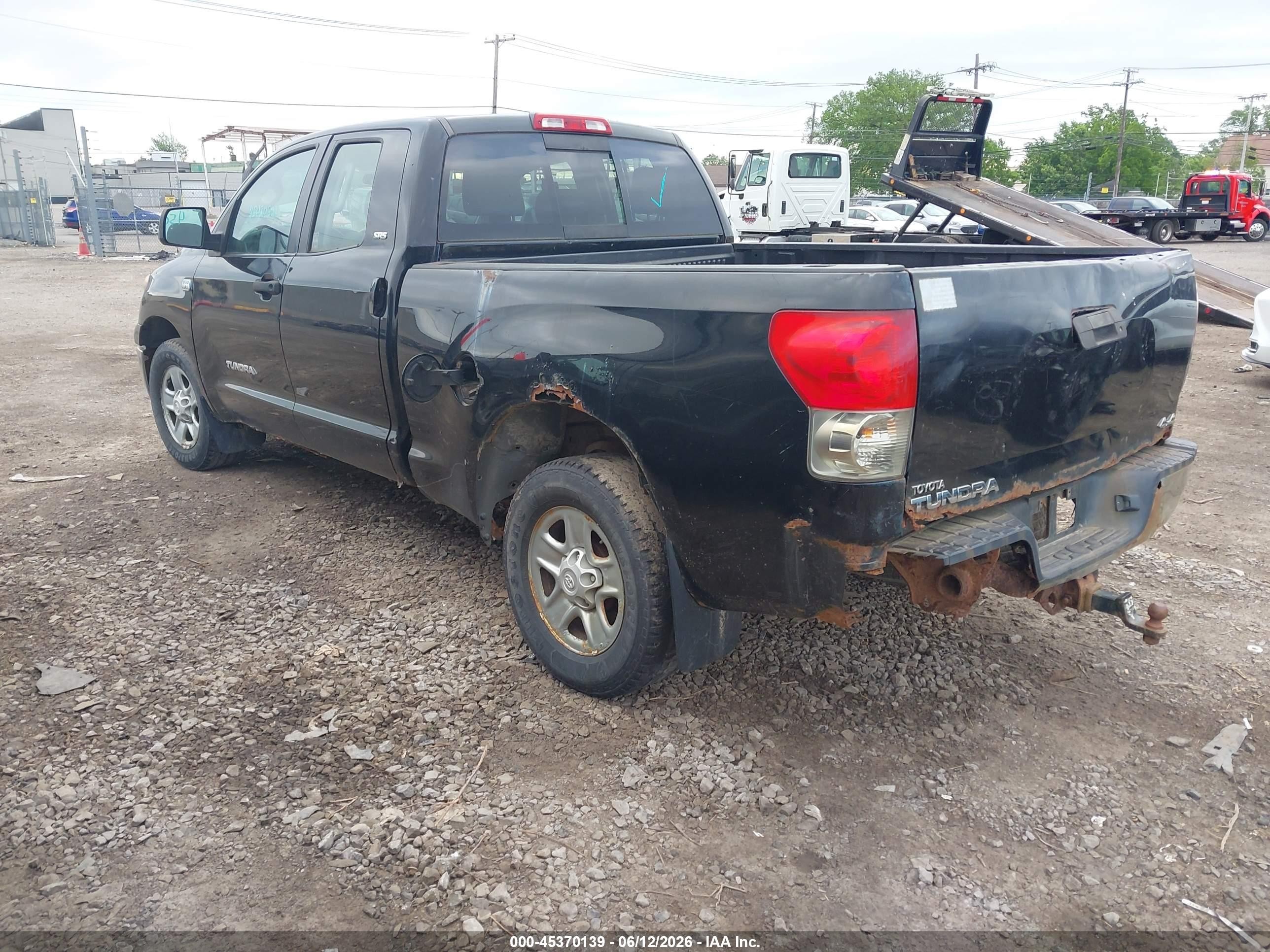 2007 Toyota Tundra Sr5 4.7l V8 Black vin: 5TBBT54137S458115