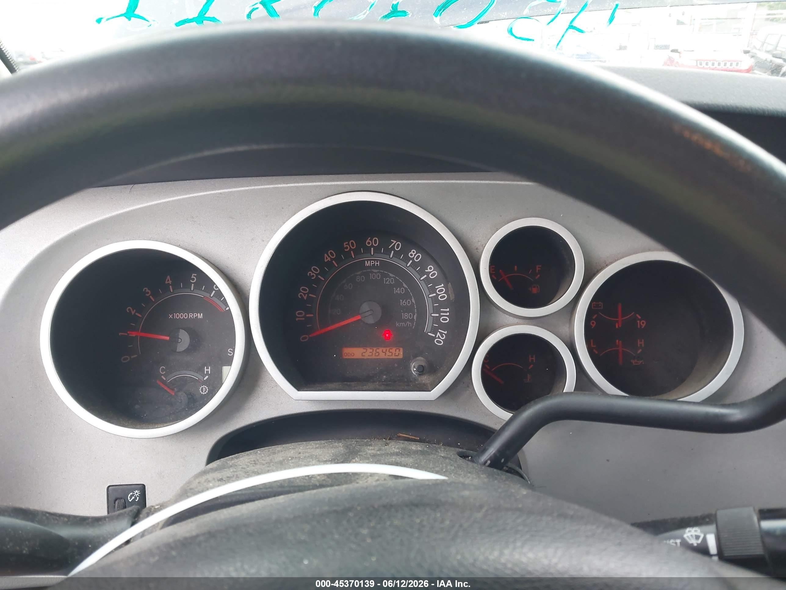 2007 Toyota Tundra Sr5 4.7l V8 Black vin: 5TBBT54137S458115
