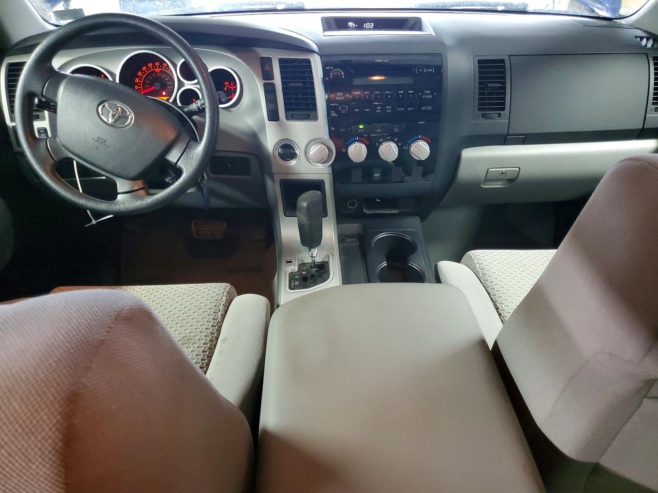2007 Toyota Tundra Double Cab Sr5 Blue vin: 5TBBT54187S457090