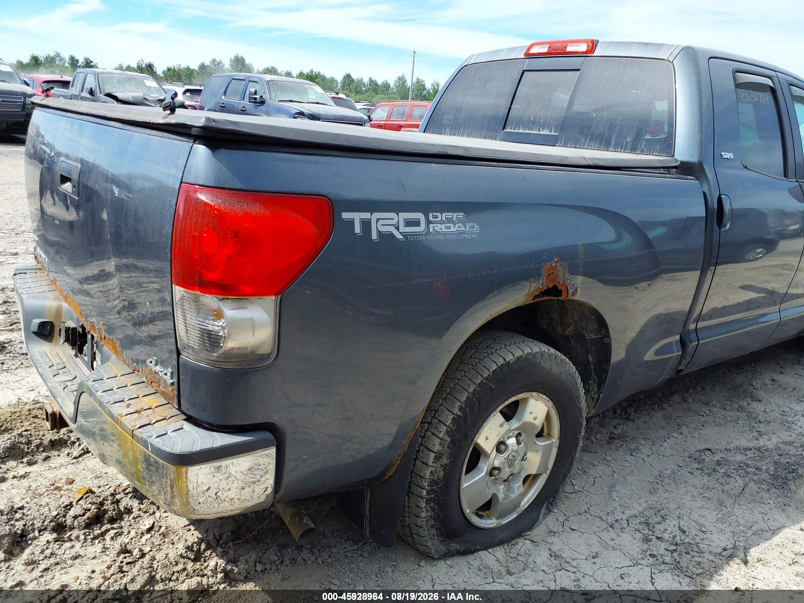 2007 Toyota Tundra Sr5 4.7l V8 Gray vin: 5TBBT54197S452612