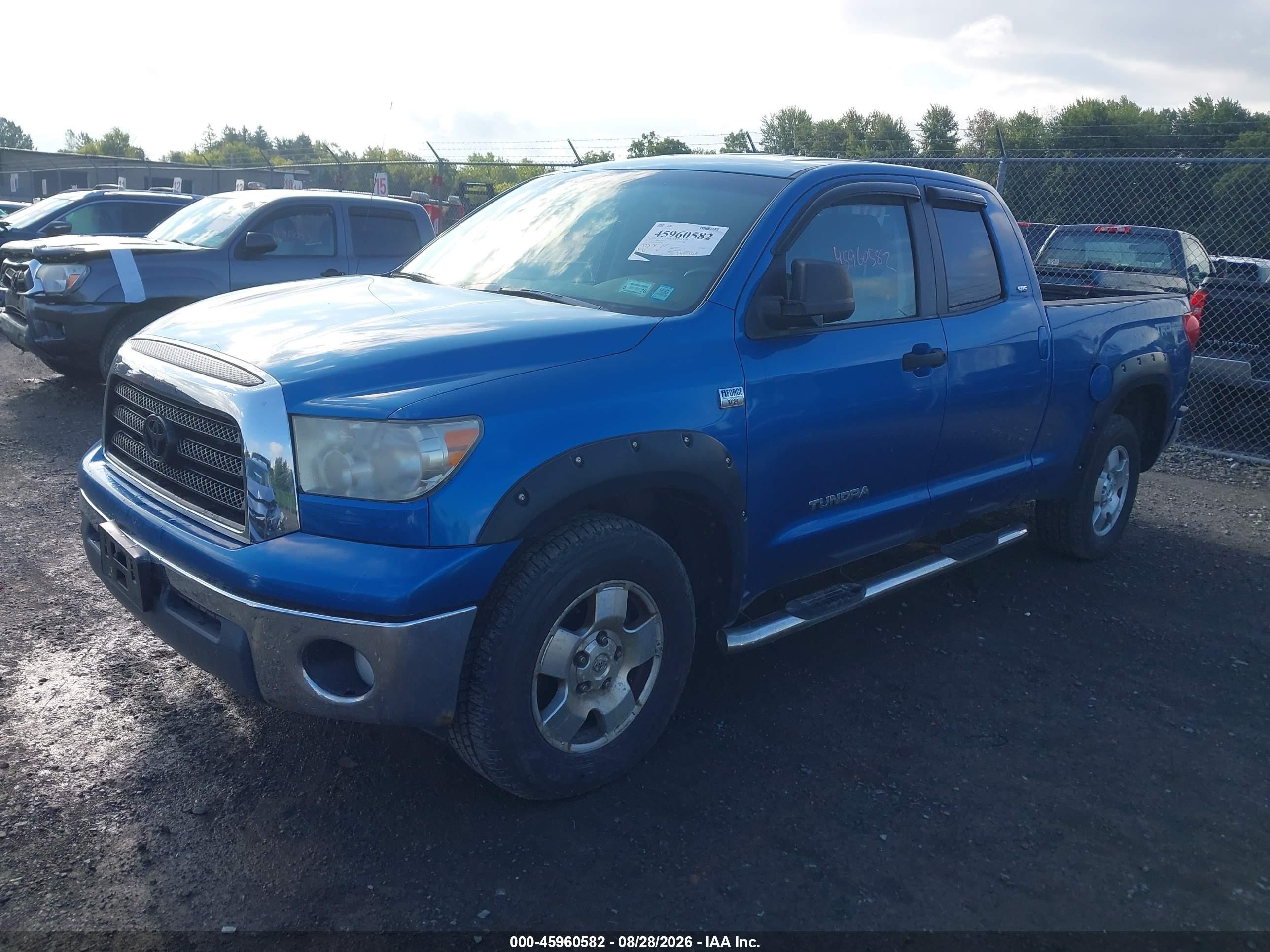 2007 Toyota Tundra Sr5 4.7l V8 Blue vin: 5TBBT54197S456580