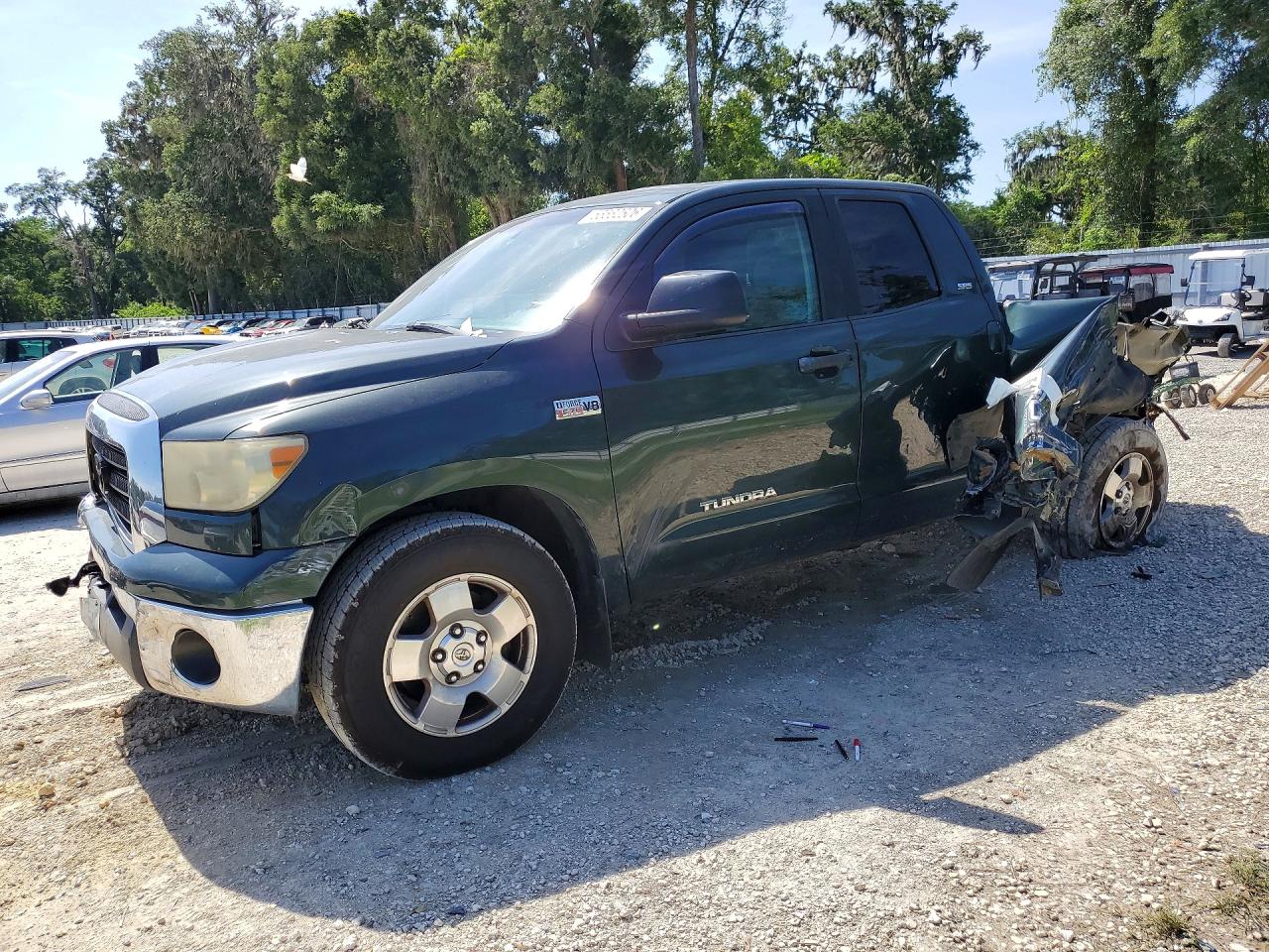 2007 Toyota Tundra Double Cab Sr5 Зеленый vin: 5TBBV54107S480955