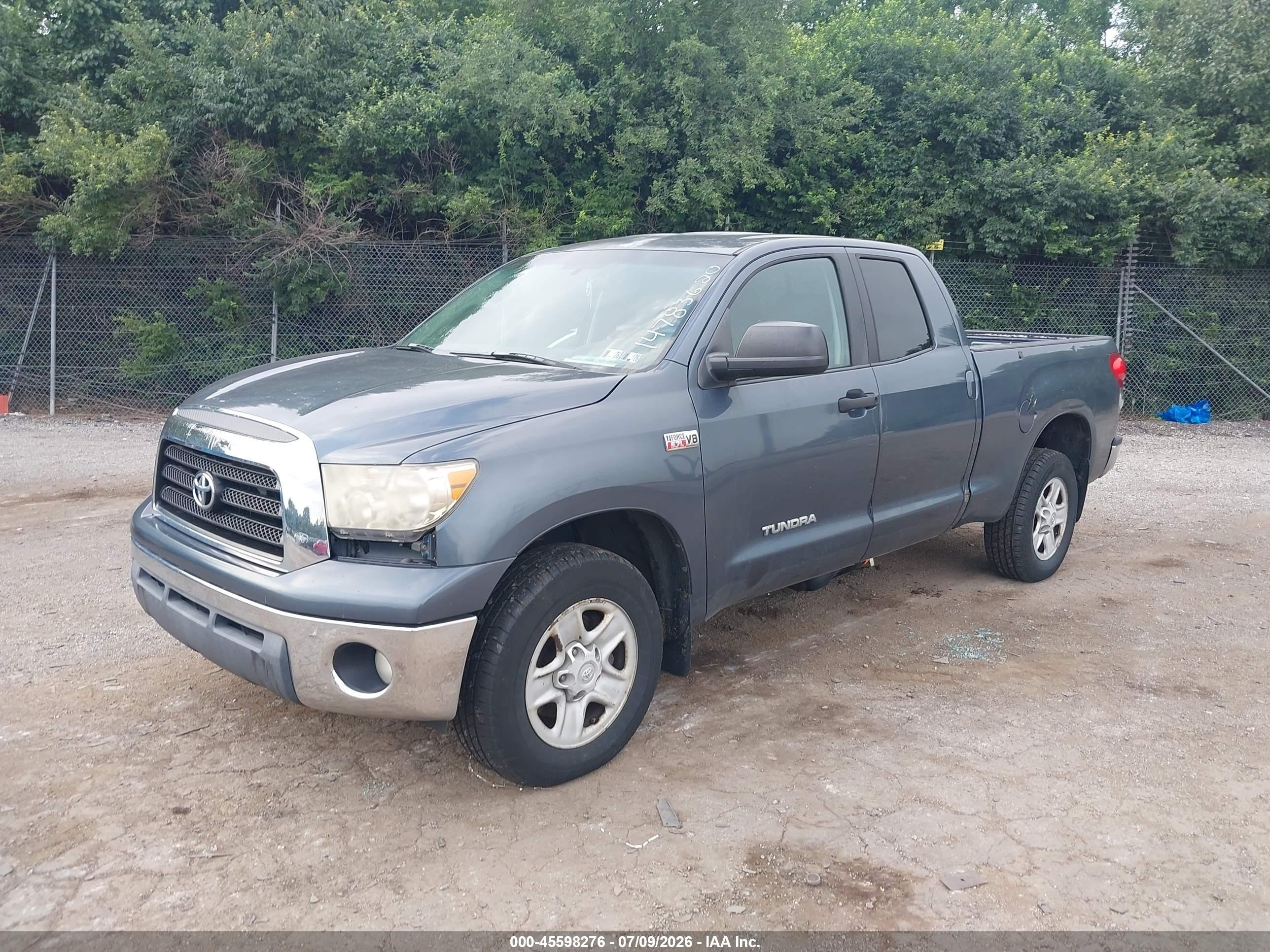 2008 Toyota Tundra Base 5.7l V8 Gray vin: 5TBBV54118S503399