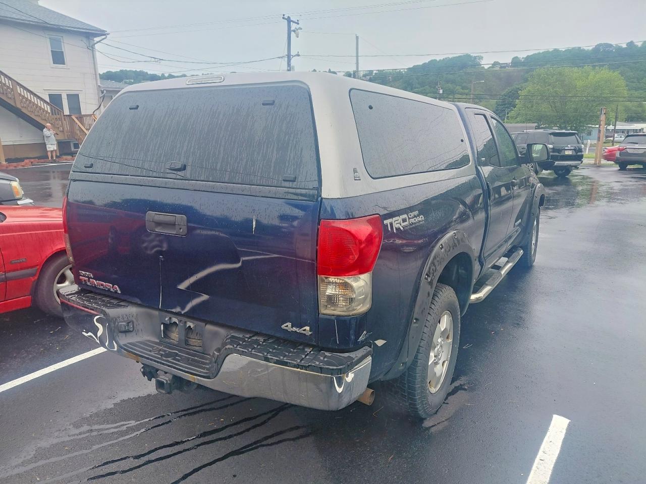 2007 Toyota Tundra Double Cab Sr5 Blue vin: 5TBBV54127S485512