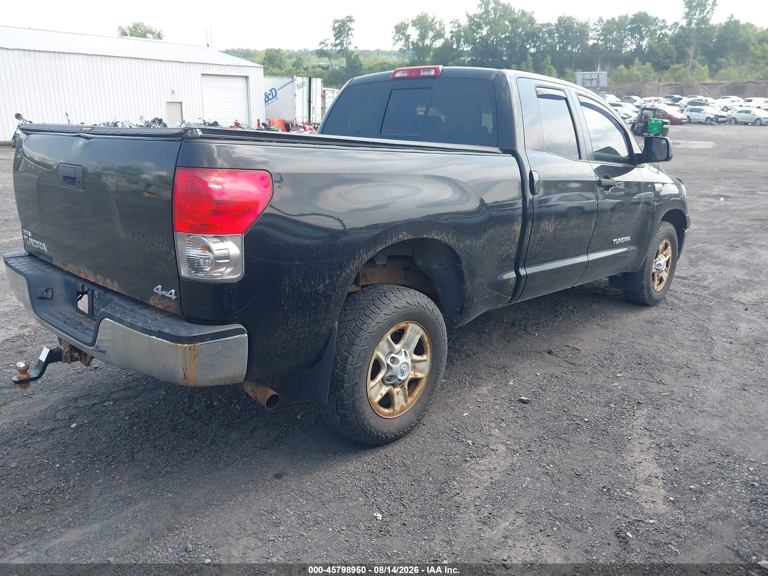 2008 Toyota Tundra Base 5.7l V8 Black vin: 5TBBV54138S509527