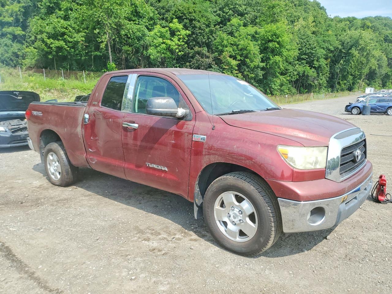 2007 Toyota Tundra Sr5 Burgundy vin: 5TBBV54147S450101
