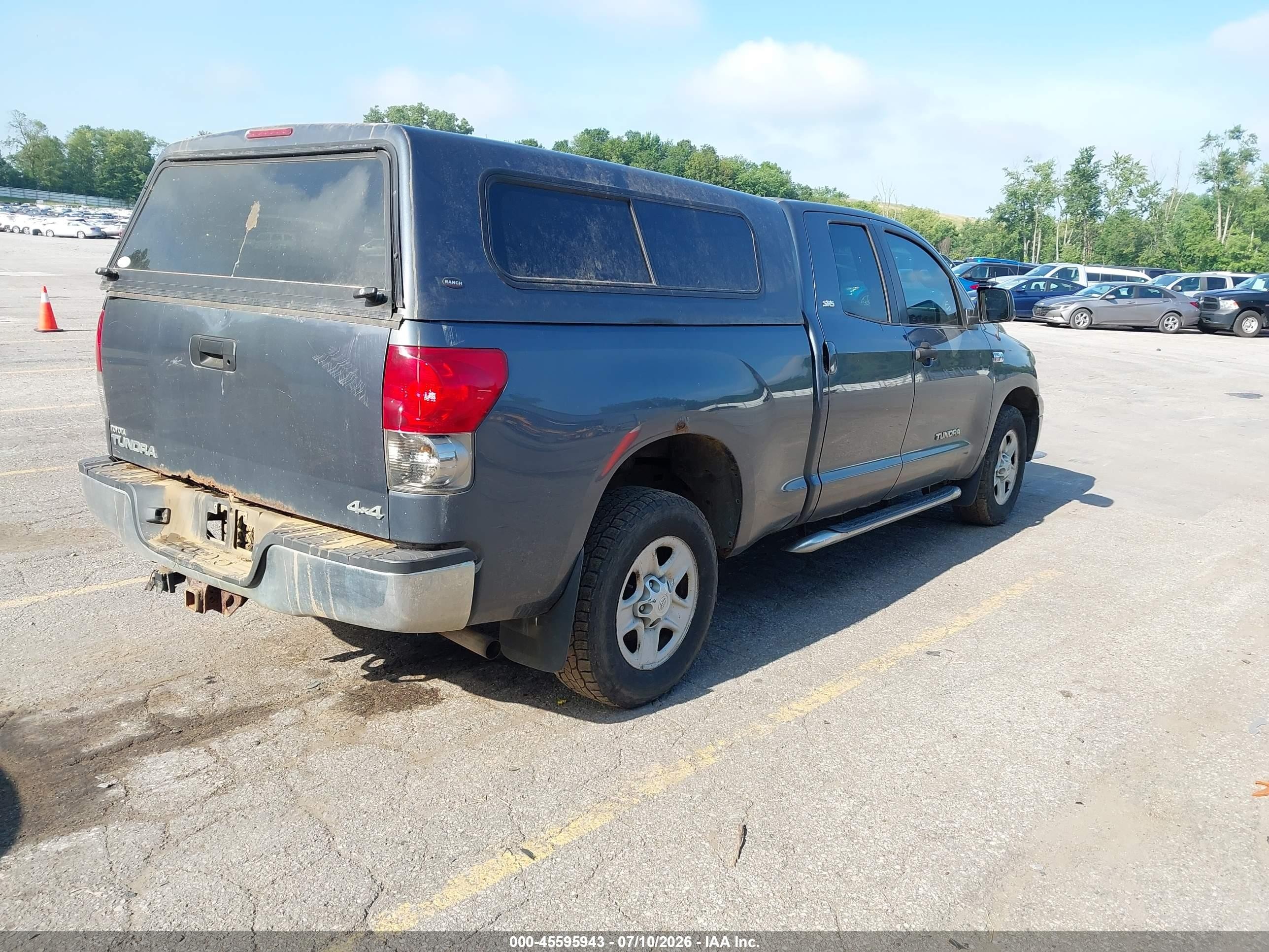 2008 Toyota Tundra Sr5 5.7l V8 Gray vin: 5TBBV54148S498604