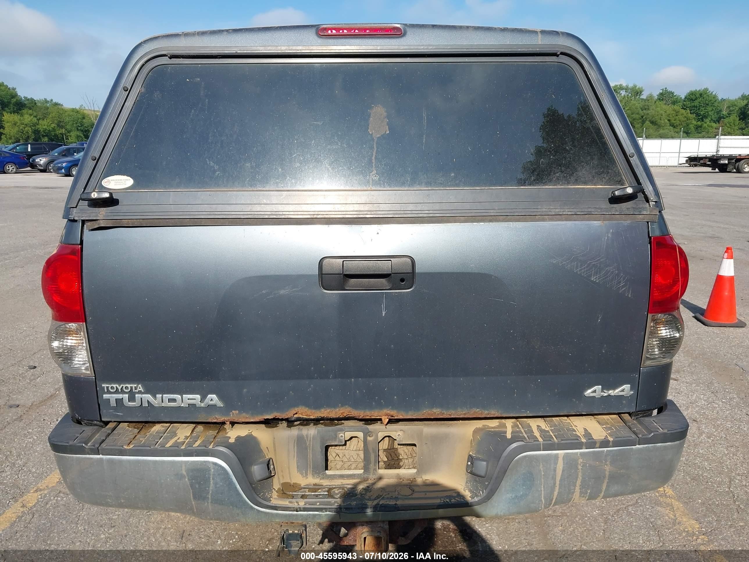2008 Toyota Tundra Sr5 5.7l V8 Gray vin: 5TBBV54148S498604