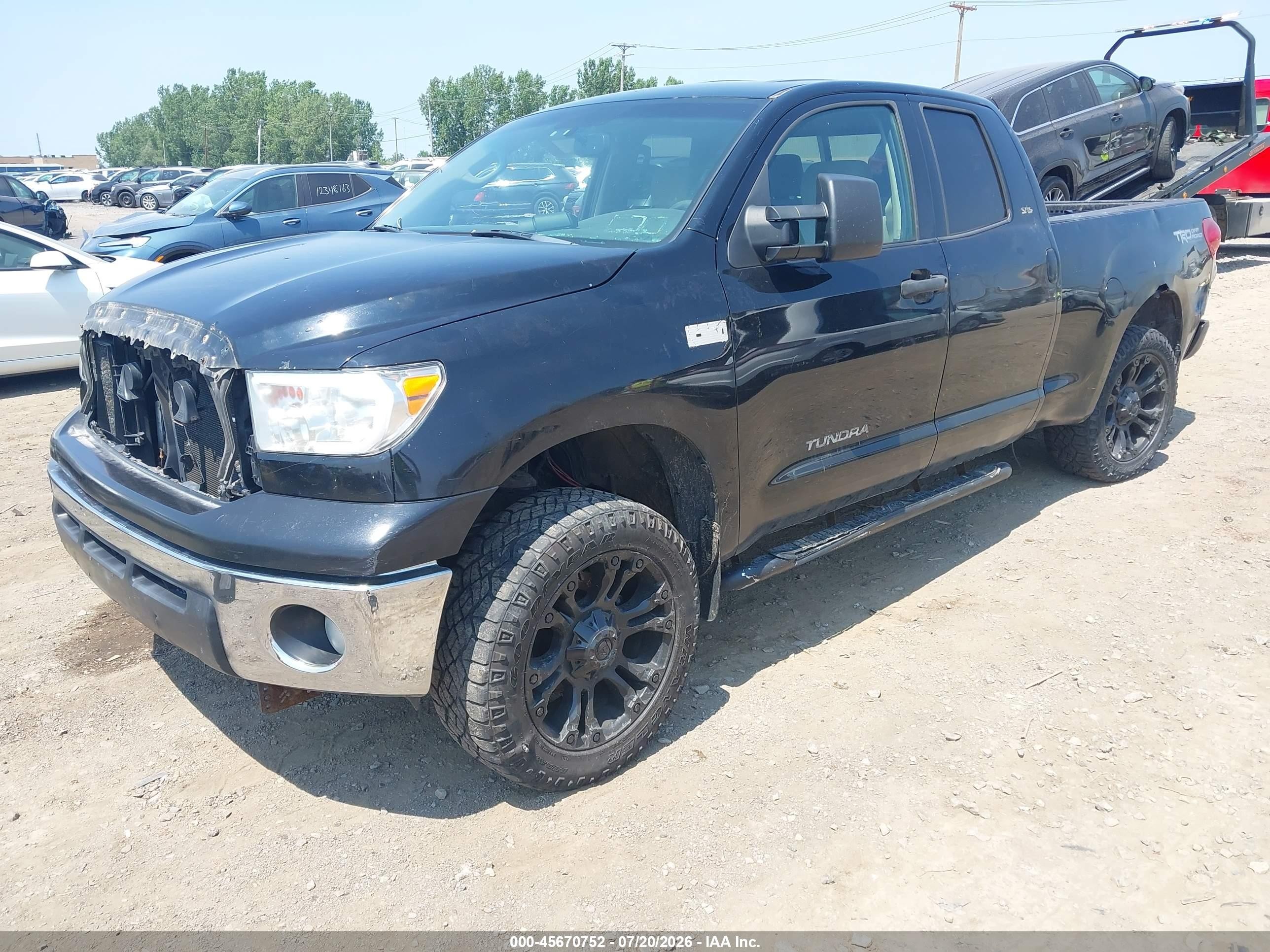 2008 Toyota Tundra Sr5 5.7l V8 Black vin: 5TBBV54158S507309