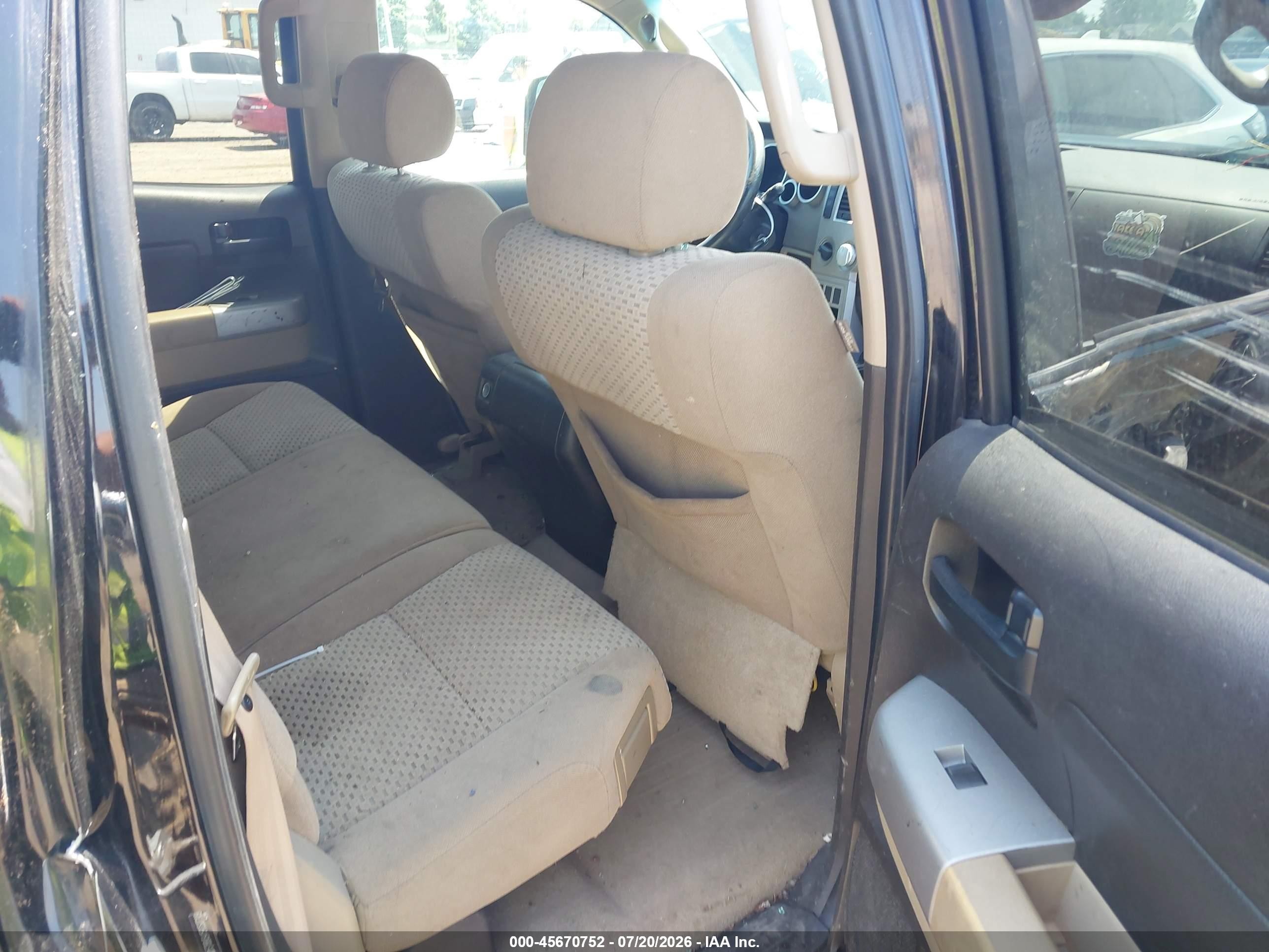 2008 Toyota Tundra Sr5 5.7l V8 Black vin: 5TBBV54158S507309