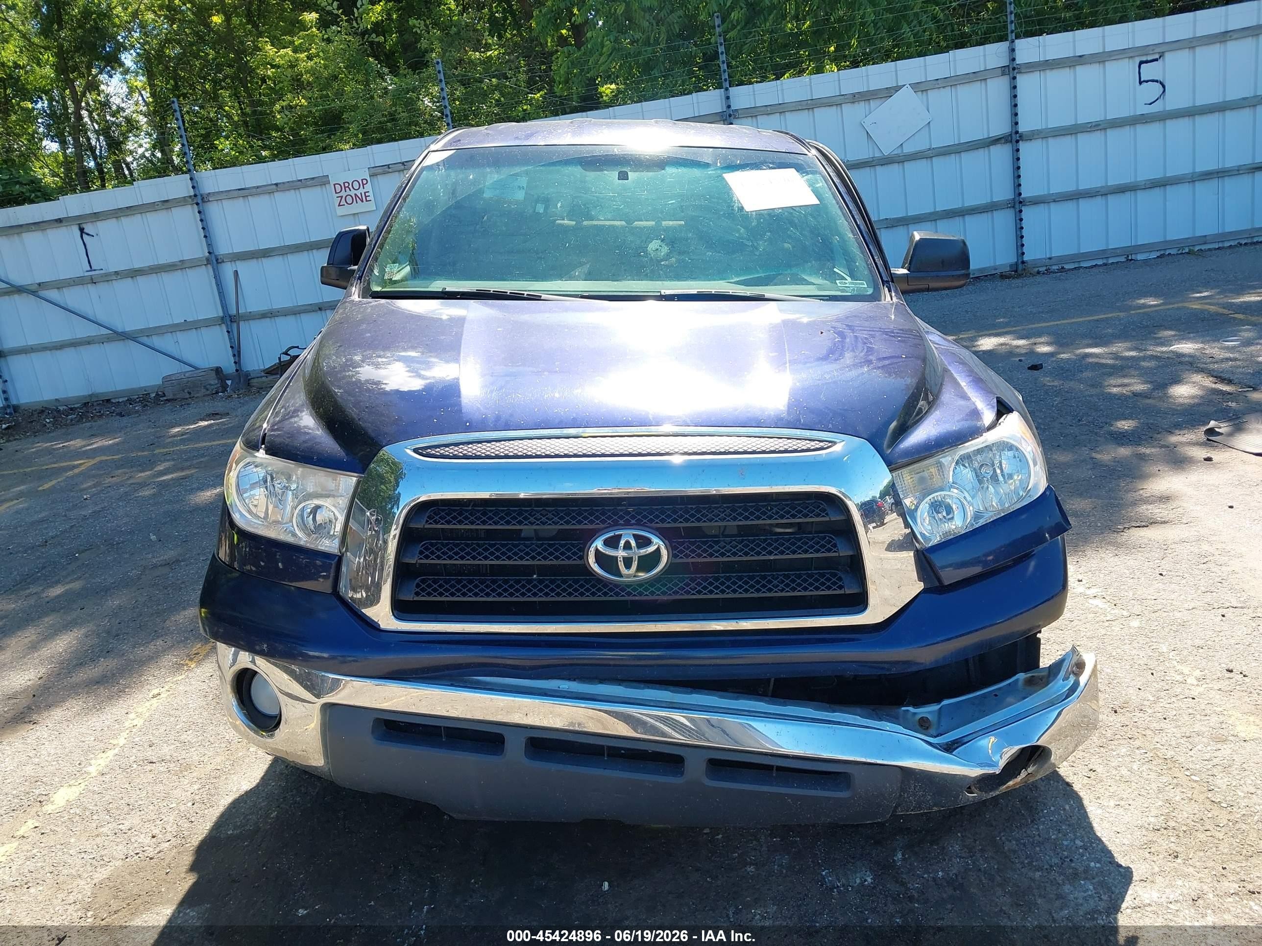 2007 Toyota Tundra Sr5 5.7l V8 Blue vin: 5TBBV54167S464694