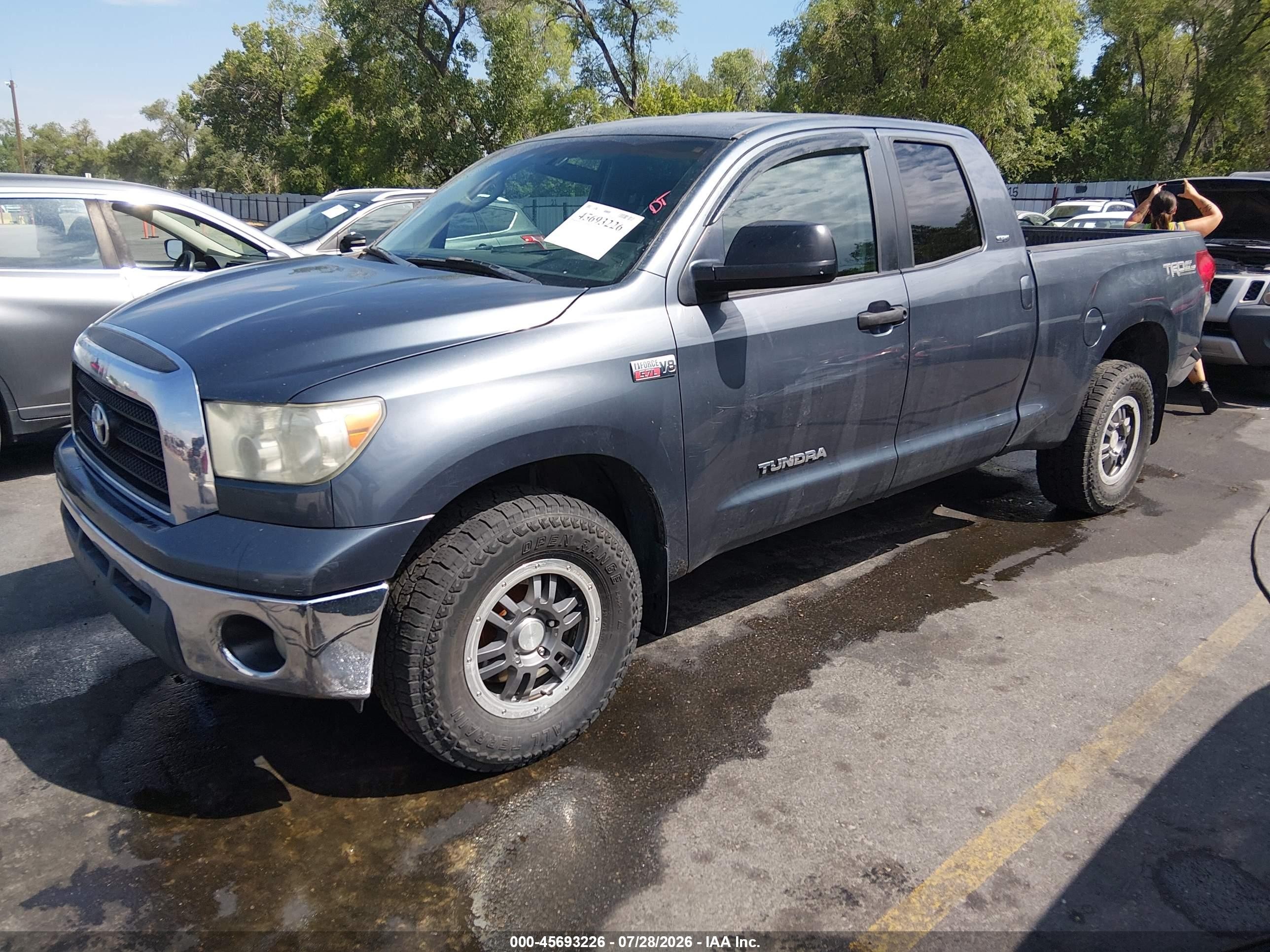 2007 Toyota Tundra Sr5 5.7l V8 Синий vin: 5TBBV54167S466526