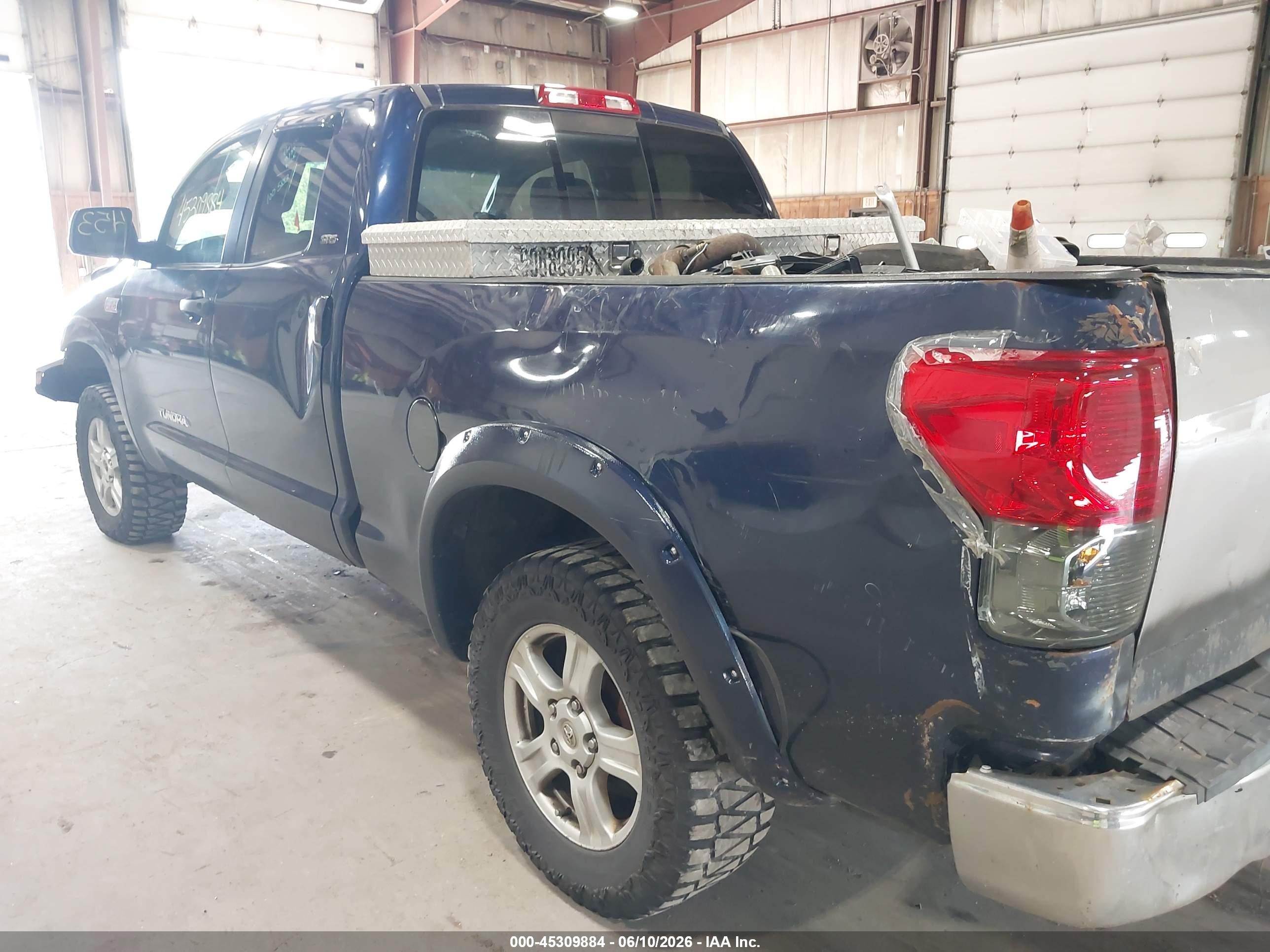 2008 Toyota Tundra Sr5 5.7l V8 Blue vin: 5TBBV54178S499567