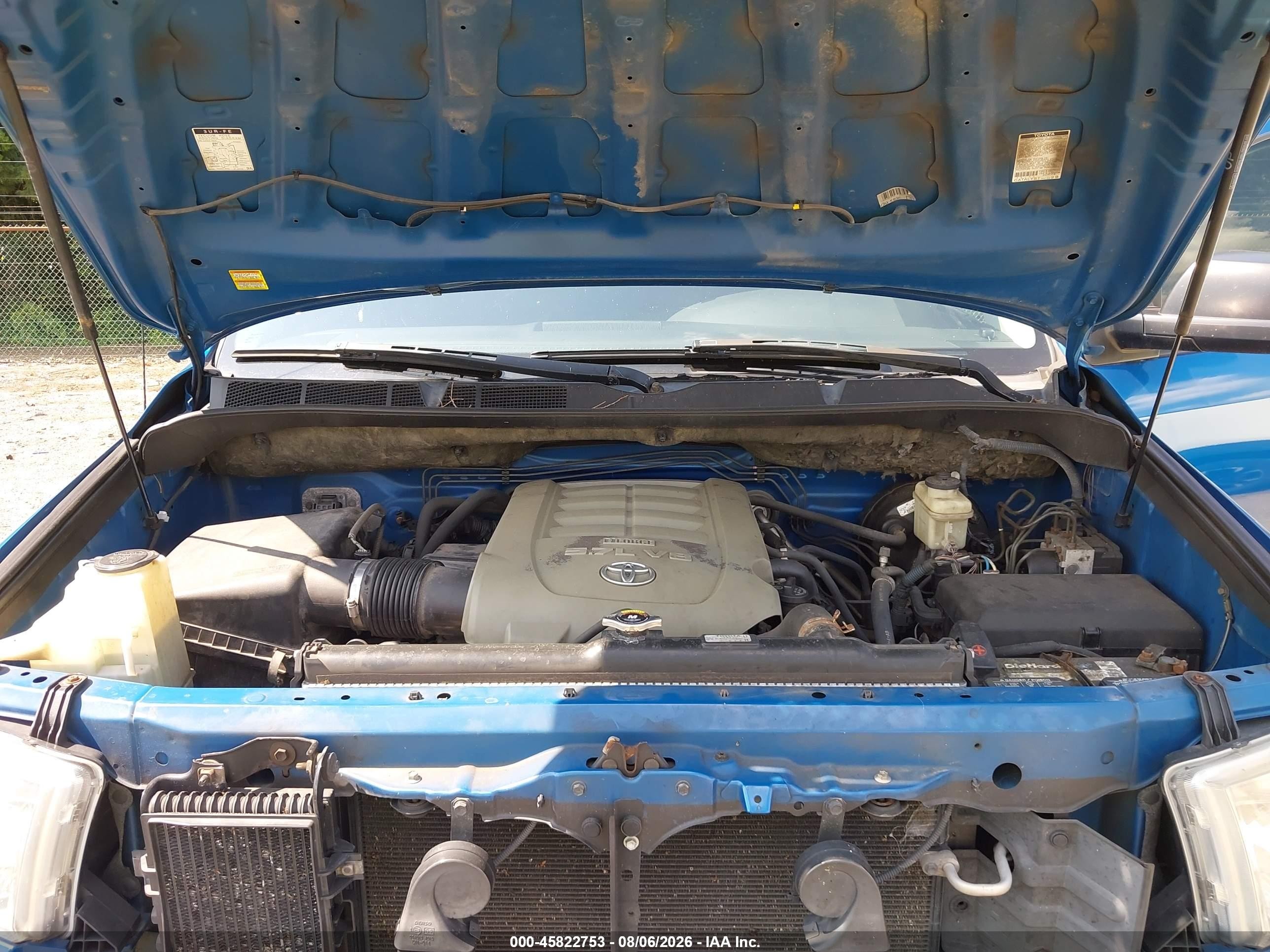 2007 Toyota Tundra Sr5 5.7l V8 Blue vin: 5TBBV54187S485773