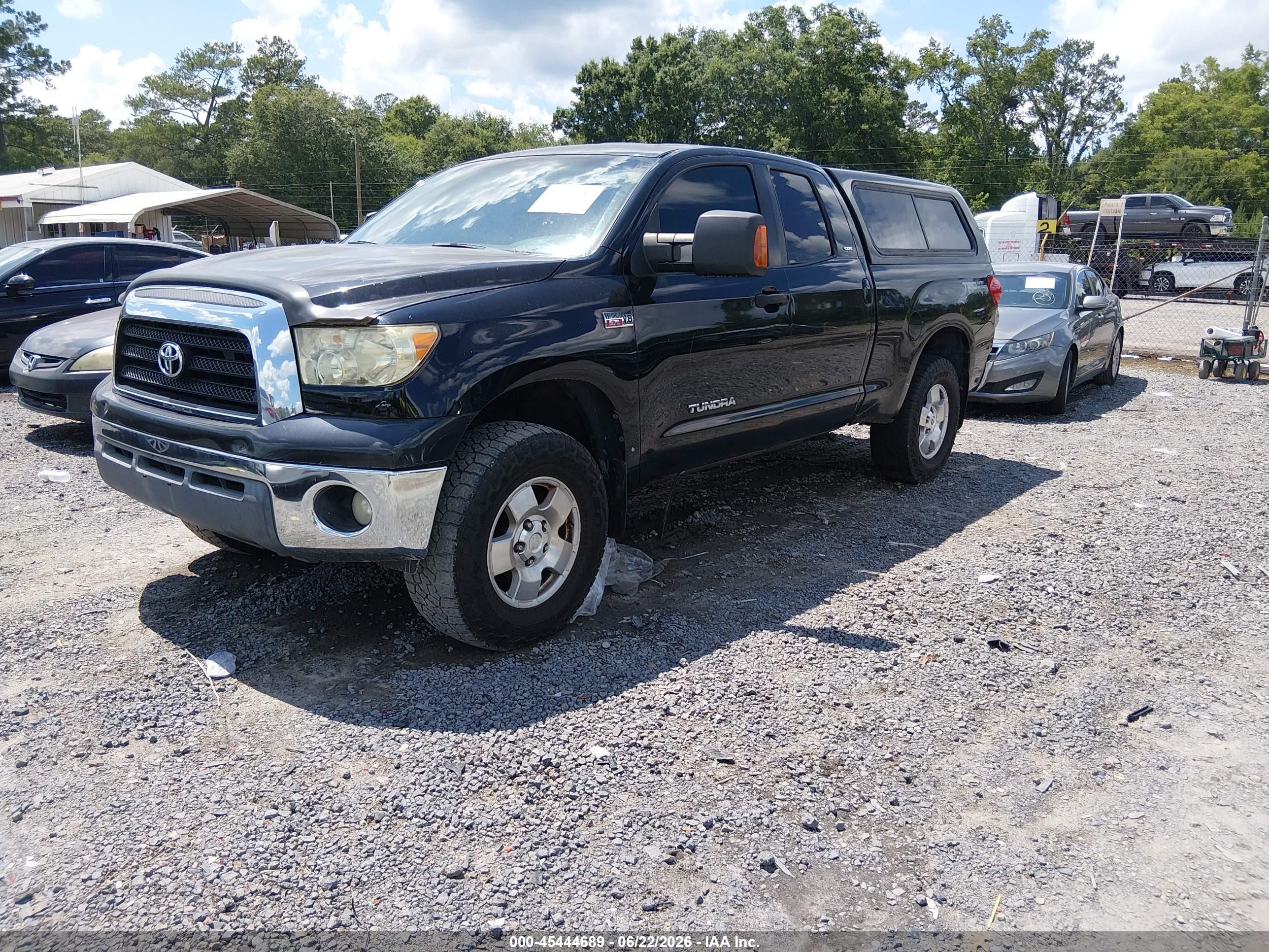 2008 Toyota Tundra Sr5 5.7l V8 Black vin: 5TBBV54188S523410