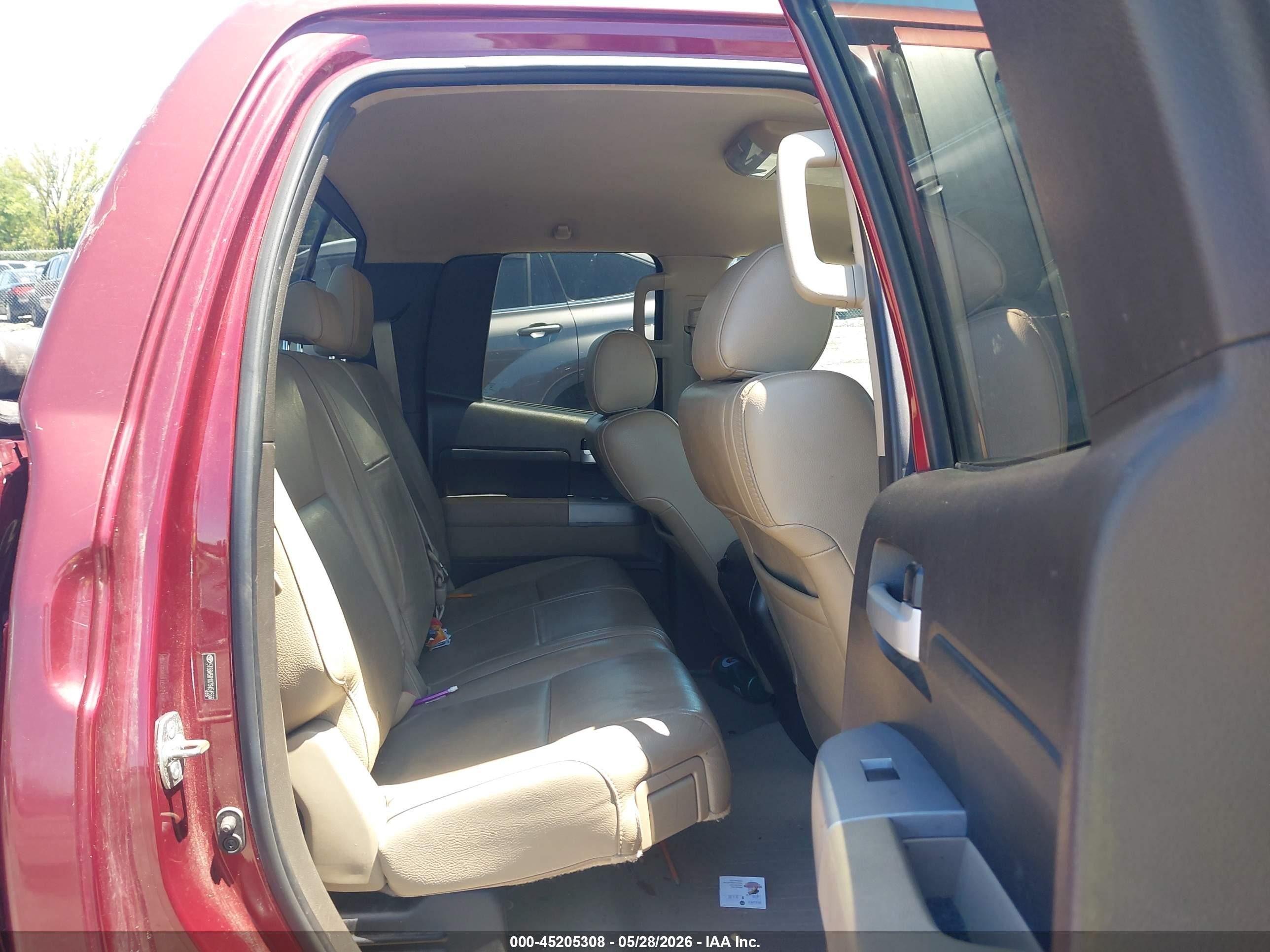 2007 Toyota Tundra Limited 5.7l V8 Red vin: 5TBBV581X7S454566