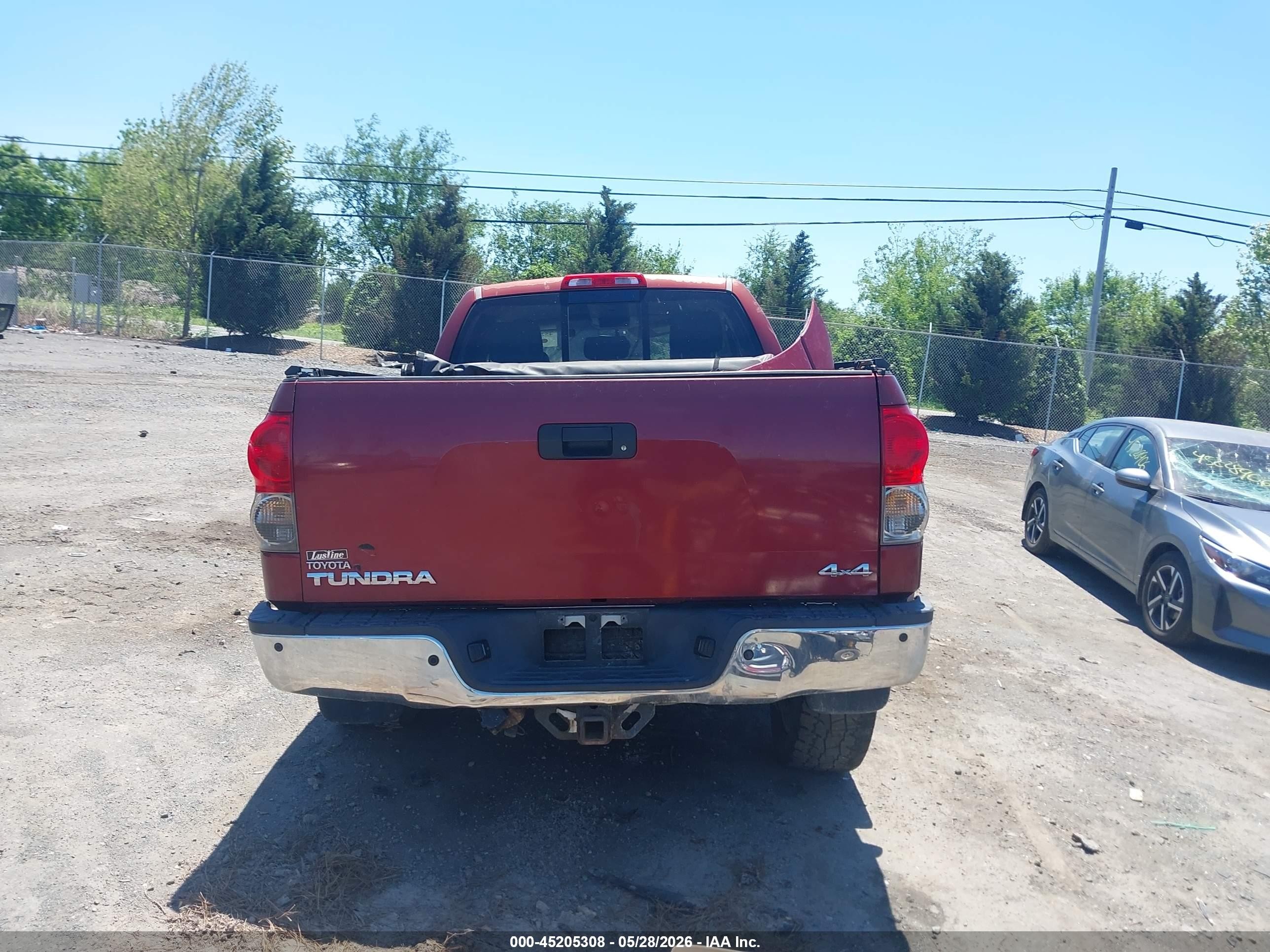 2007 Toyota Tundra Limited 5.7l V8 Red vin: 5TBBV581X7S454566