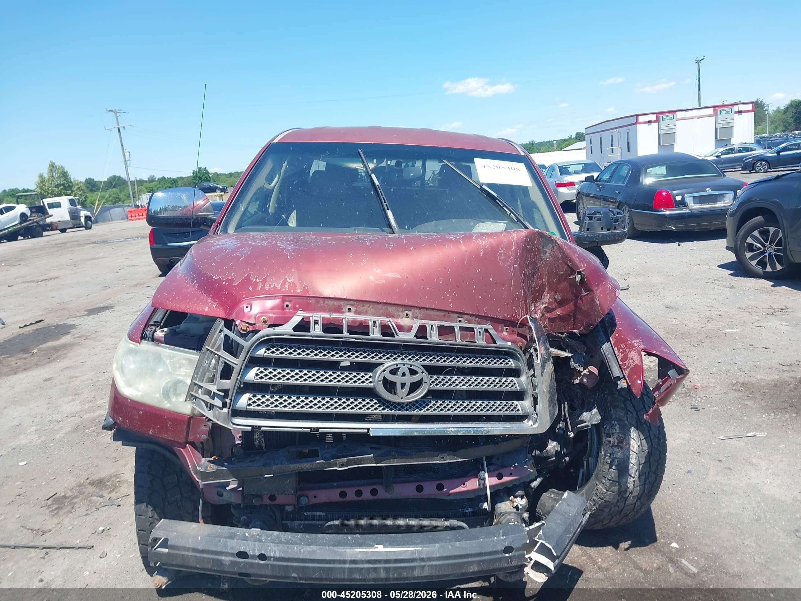2007 Toyota Tundra Limited 5.7l V8 Red vin: 5TBBV581X7S454566