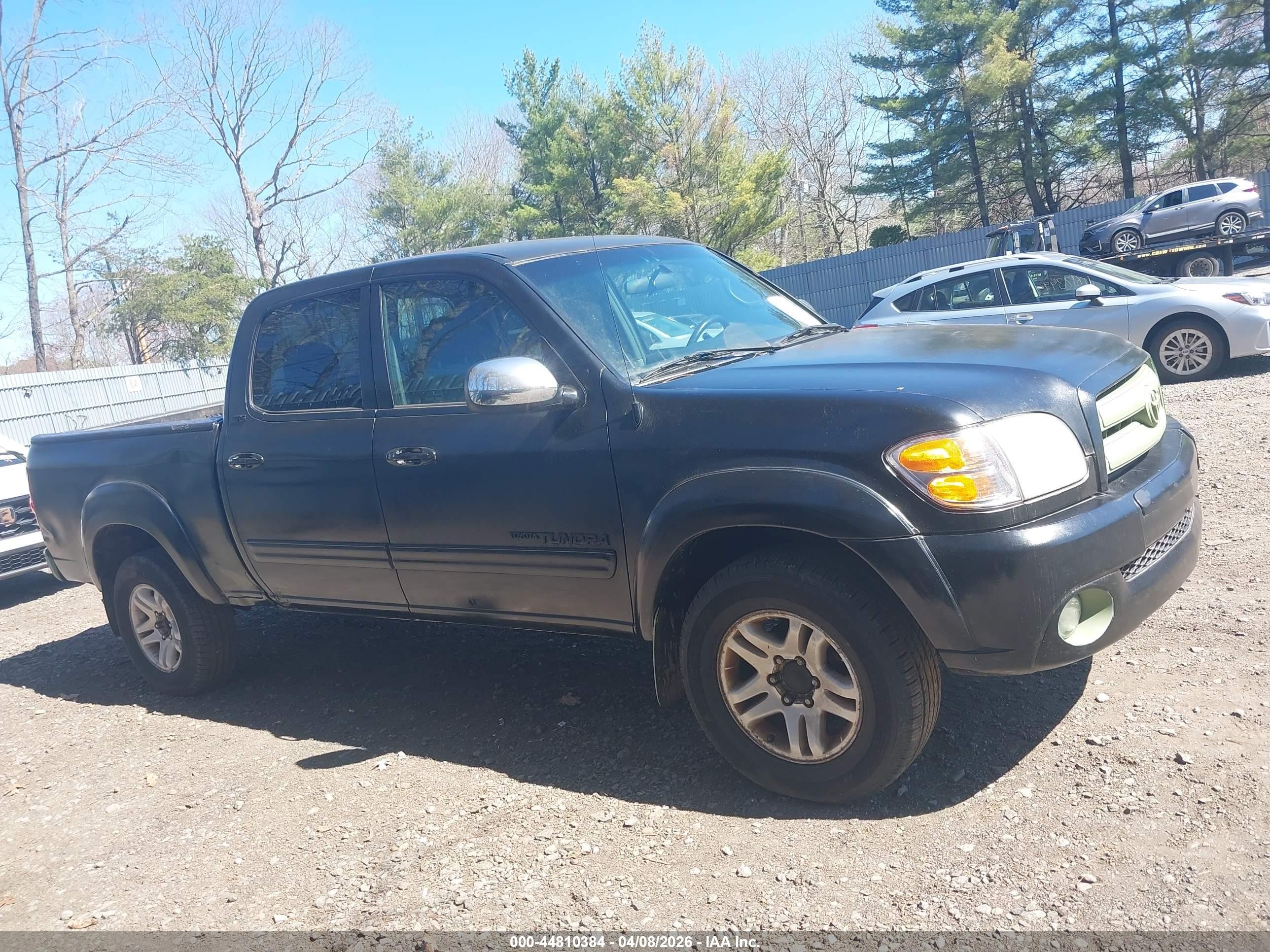 2004 Toyota Tundra Sr5 V8 Black vin: 5TBDT44104S456160