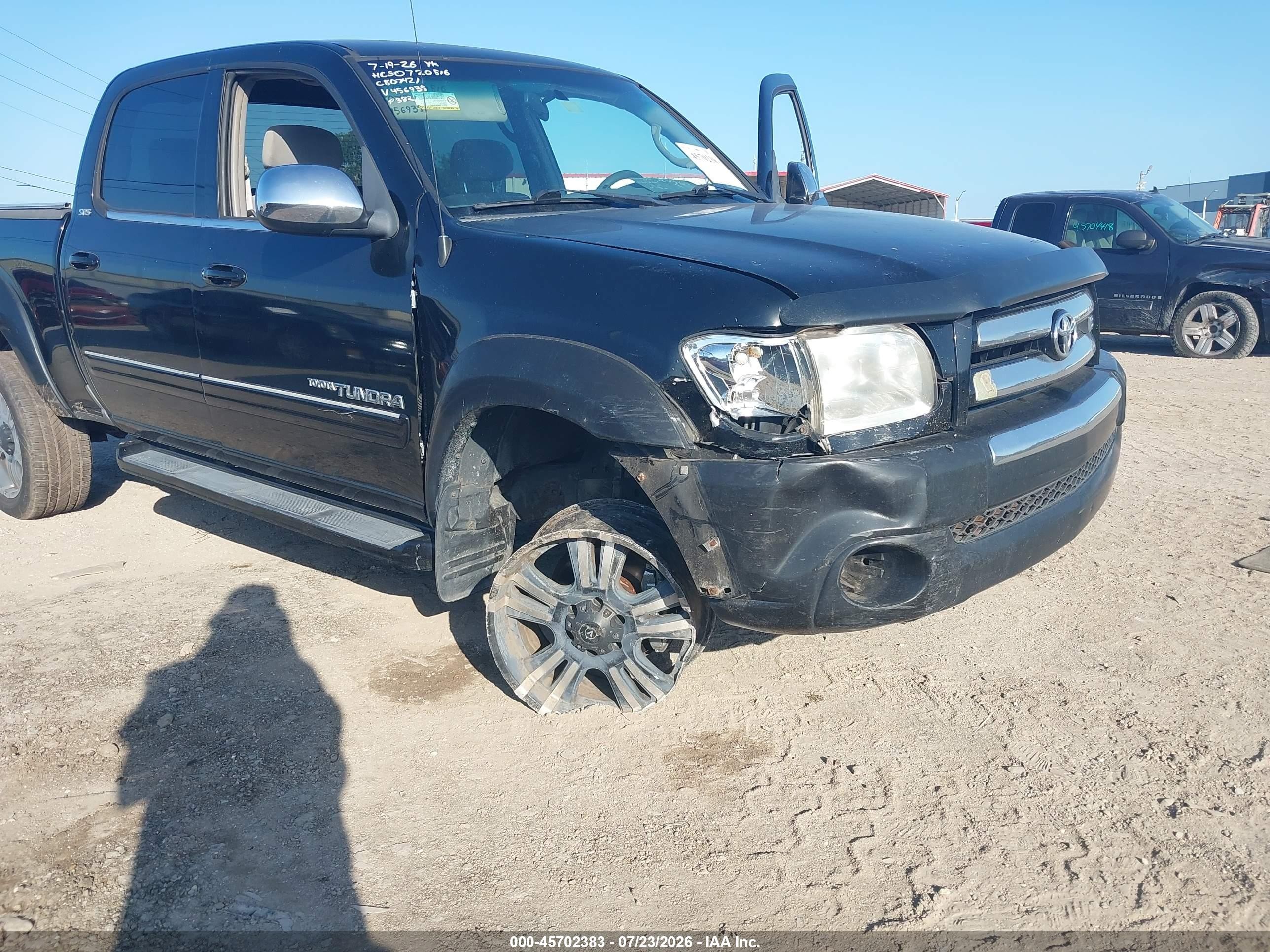 2004 Toyota Tundra Sr5 V8 Black vin: 5TBDT44104S456935