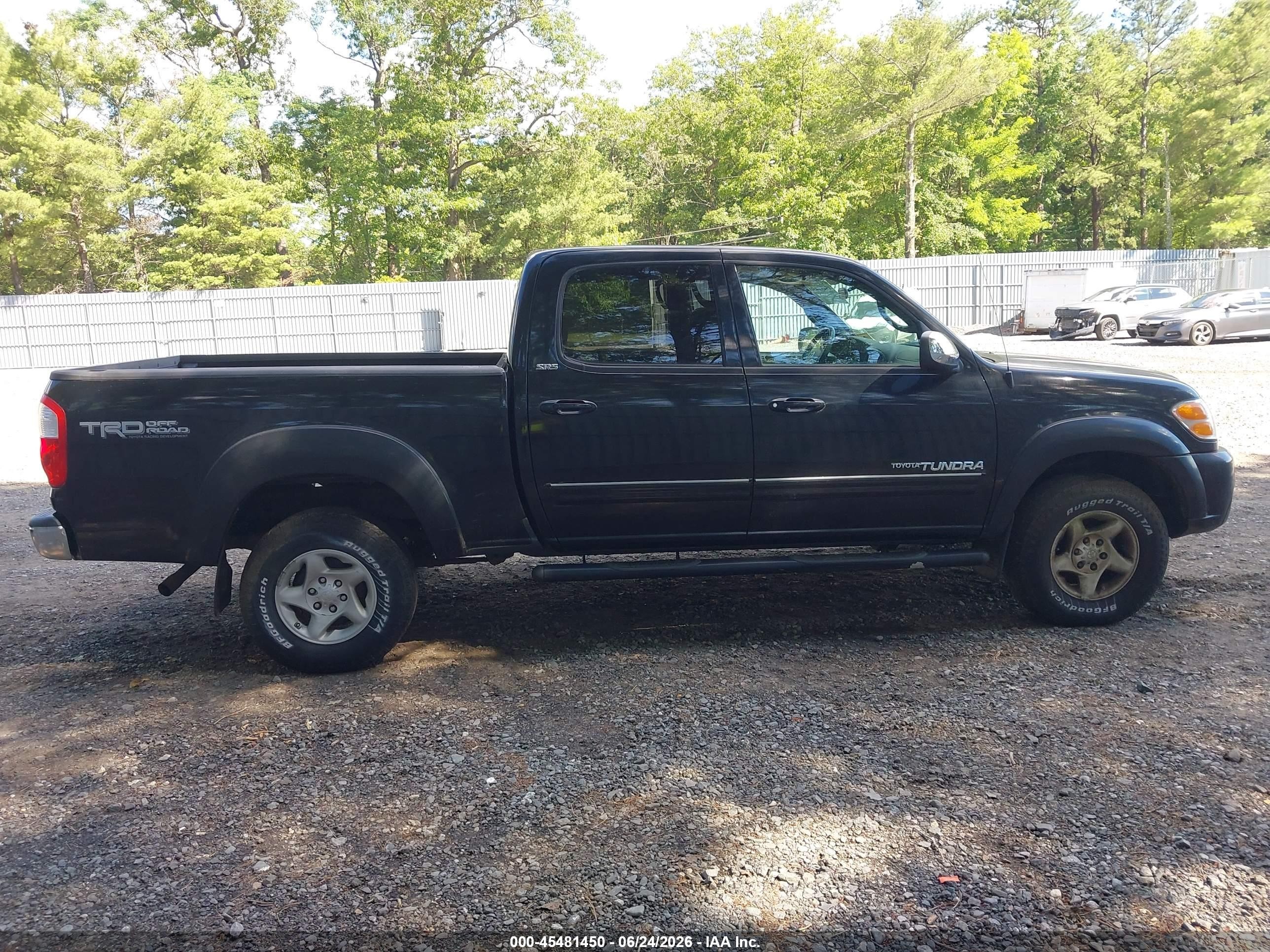 2004 Toyota Tundra Sr5 V8 Black vin: 5TBDT44104S466140