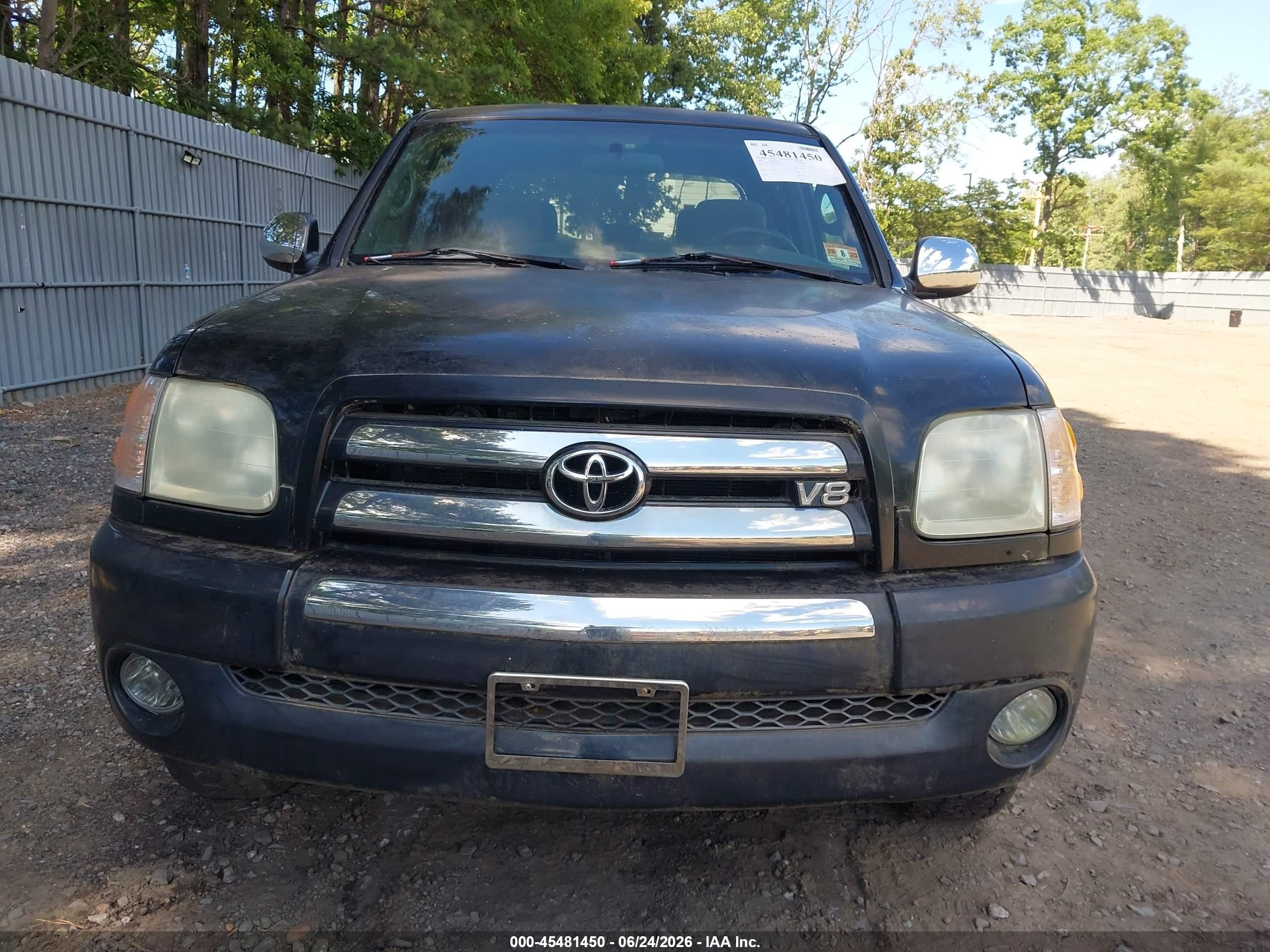 2004 Toyota Tundra Sr5 V8 Black vin: 5TBDT44104S466140