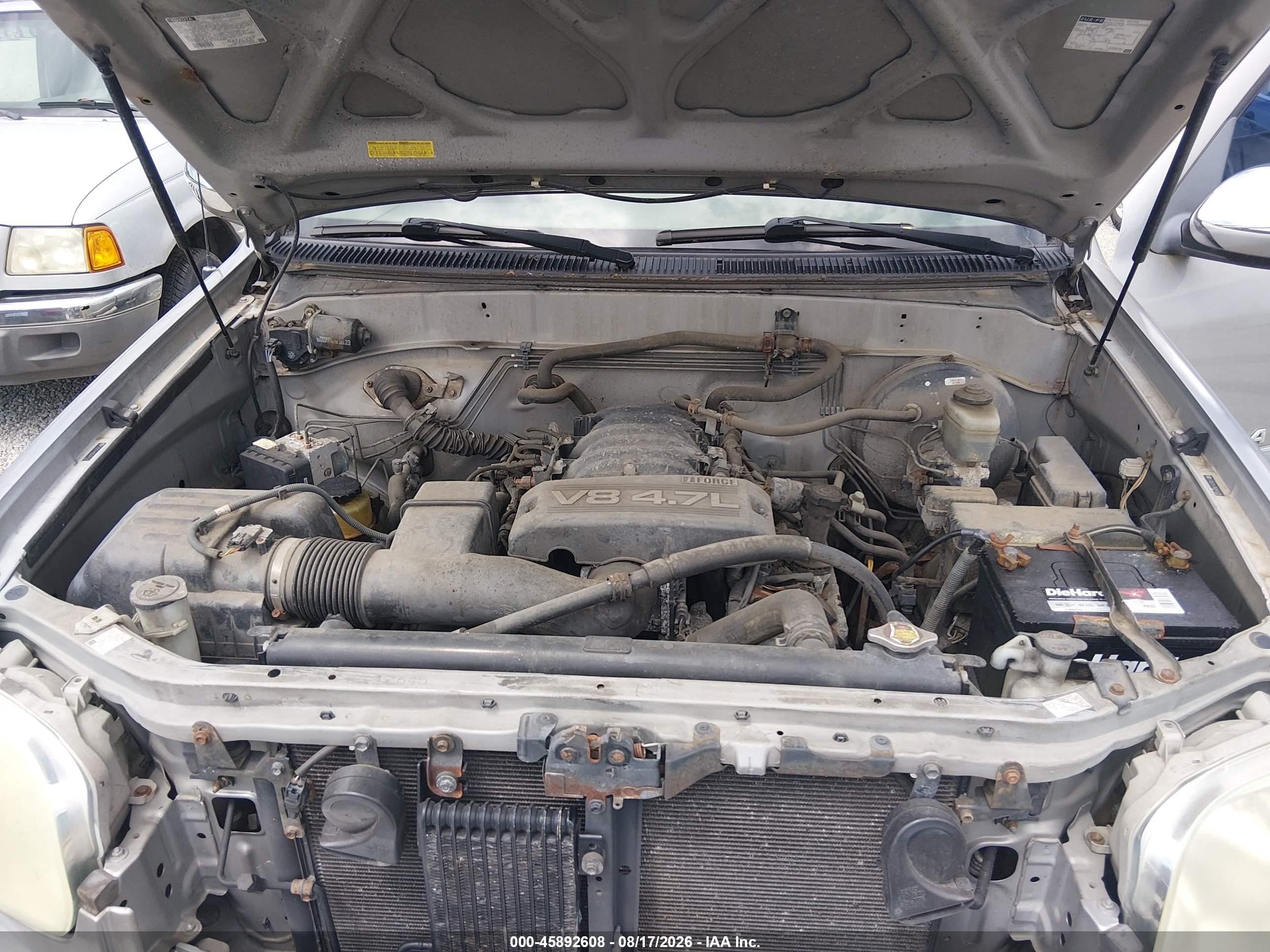 2005 Toyota Tundra Sr5 V8 Серебряный vin: 5TBDT44105S474286