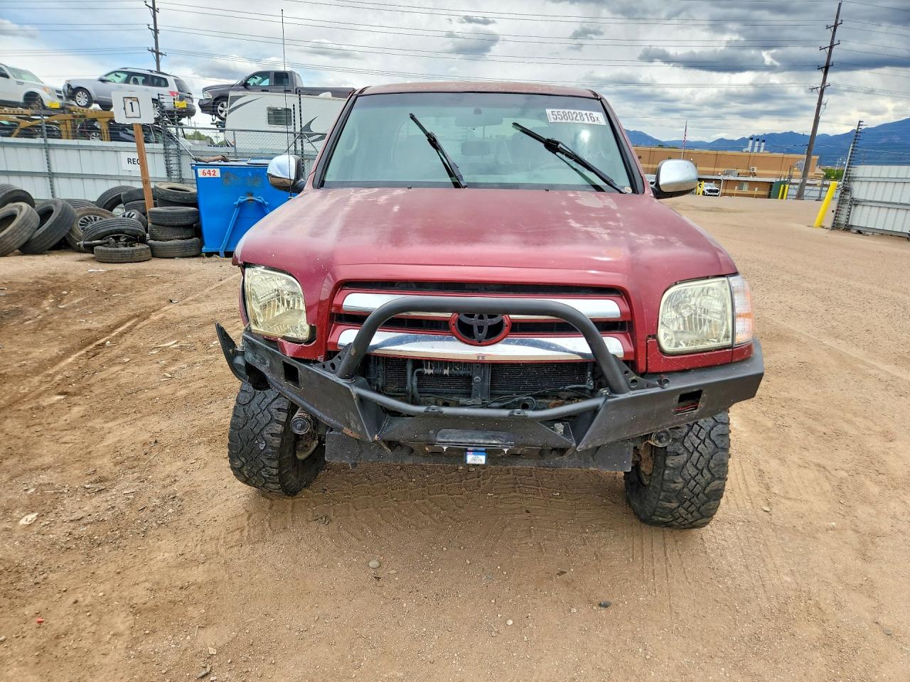 2005 Toyota Tundra Double Cab Sr5 Red vin: 5TBDT44105S475518