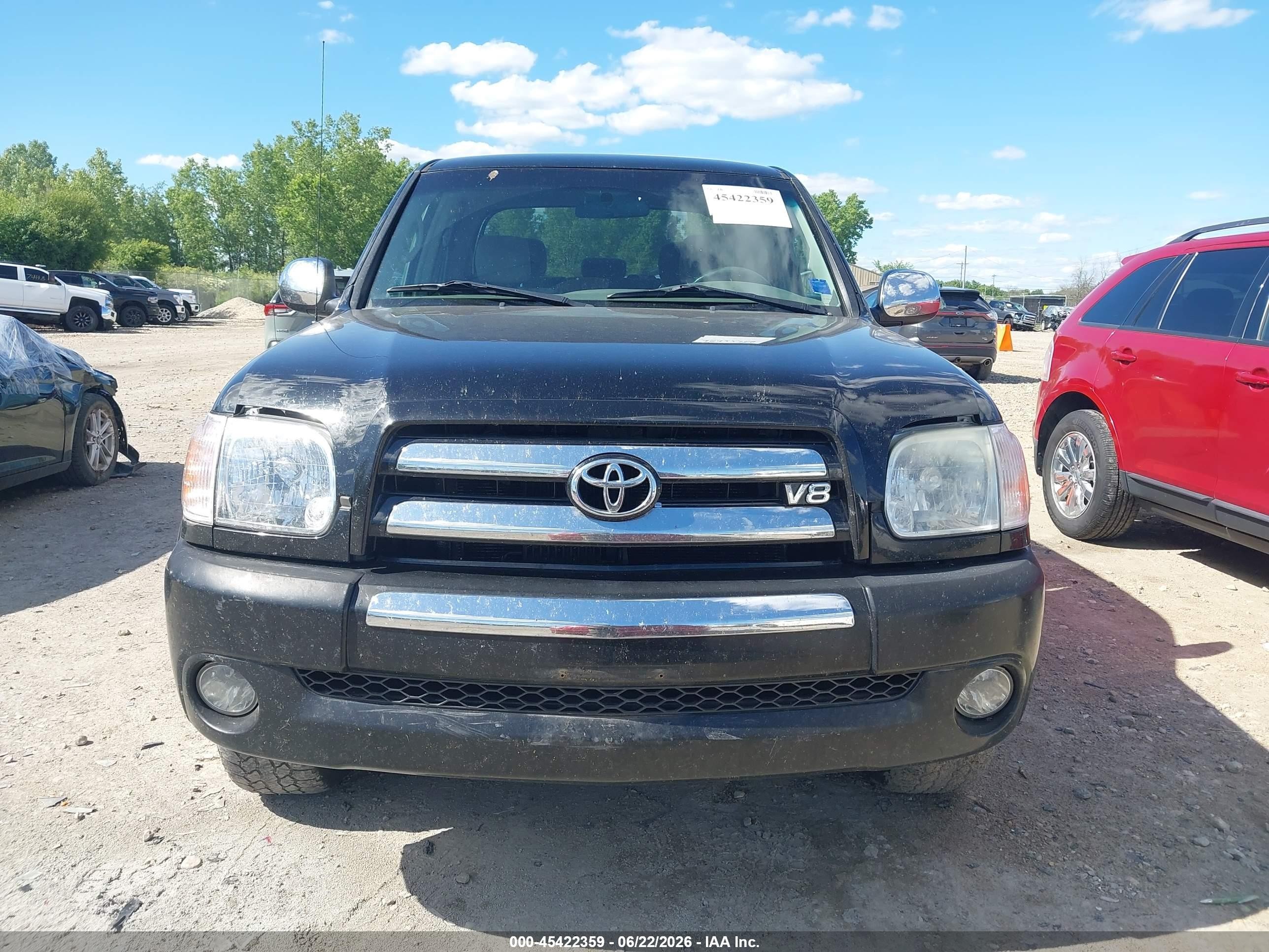 2005 Toyota Tundra Sr5 V8 Black vin: 5TBDT44105S496367