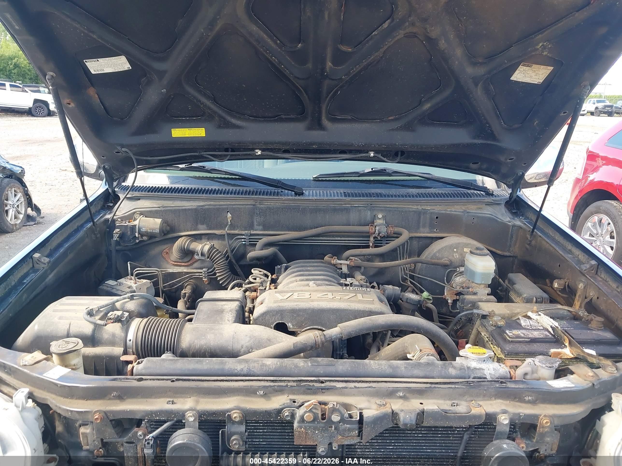 2005 Toyota Tundra Sr5 V8 Black vin: 5TBDT44105S496367