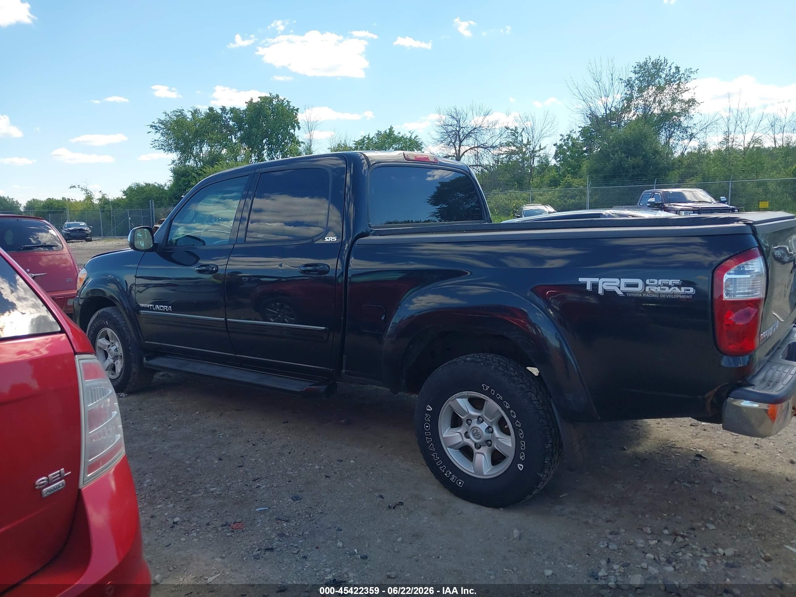 2005 Toyota Tundra Sr5 V8 Black vin: 5TBDT44105S496367