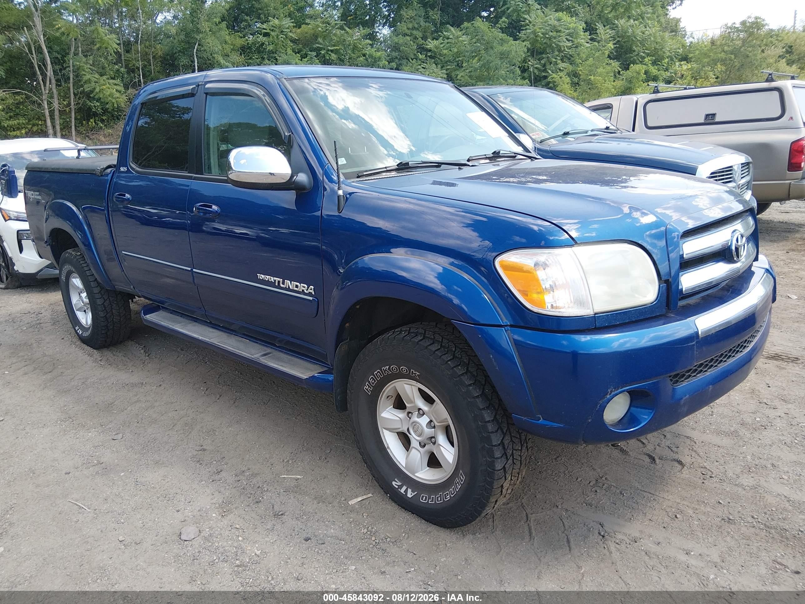 2006 Toyota Tundra Sr5 V8 Blue vin: 5TBDT44106S514707