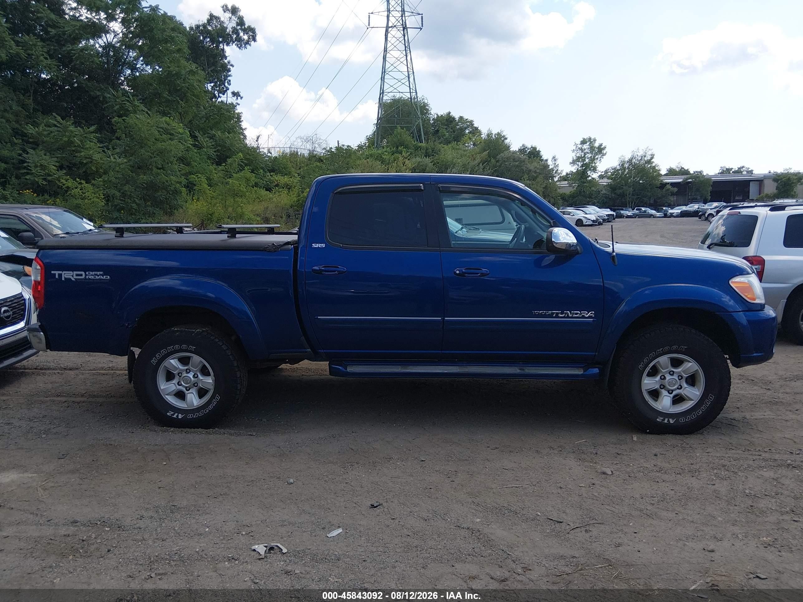 2006 Toyota Tundra Sr5 V8 Blue vin: 5TBDT44106S514707