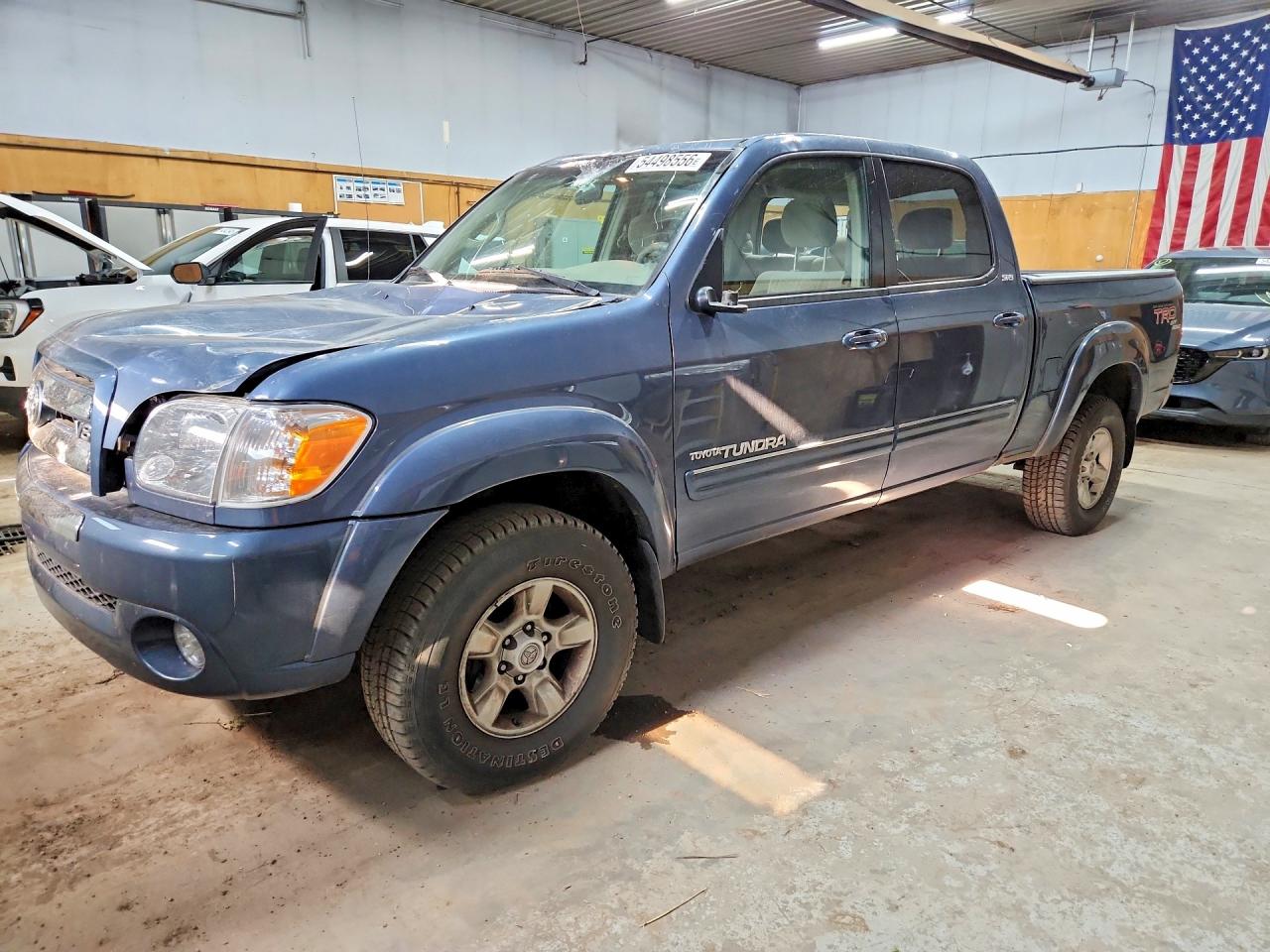 2006 Toyota Tundra Double Cab Sr5 Blue vin: 5TBDT44106S540708