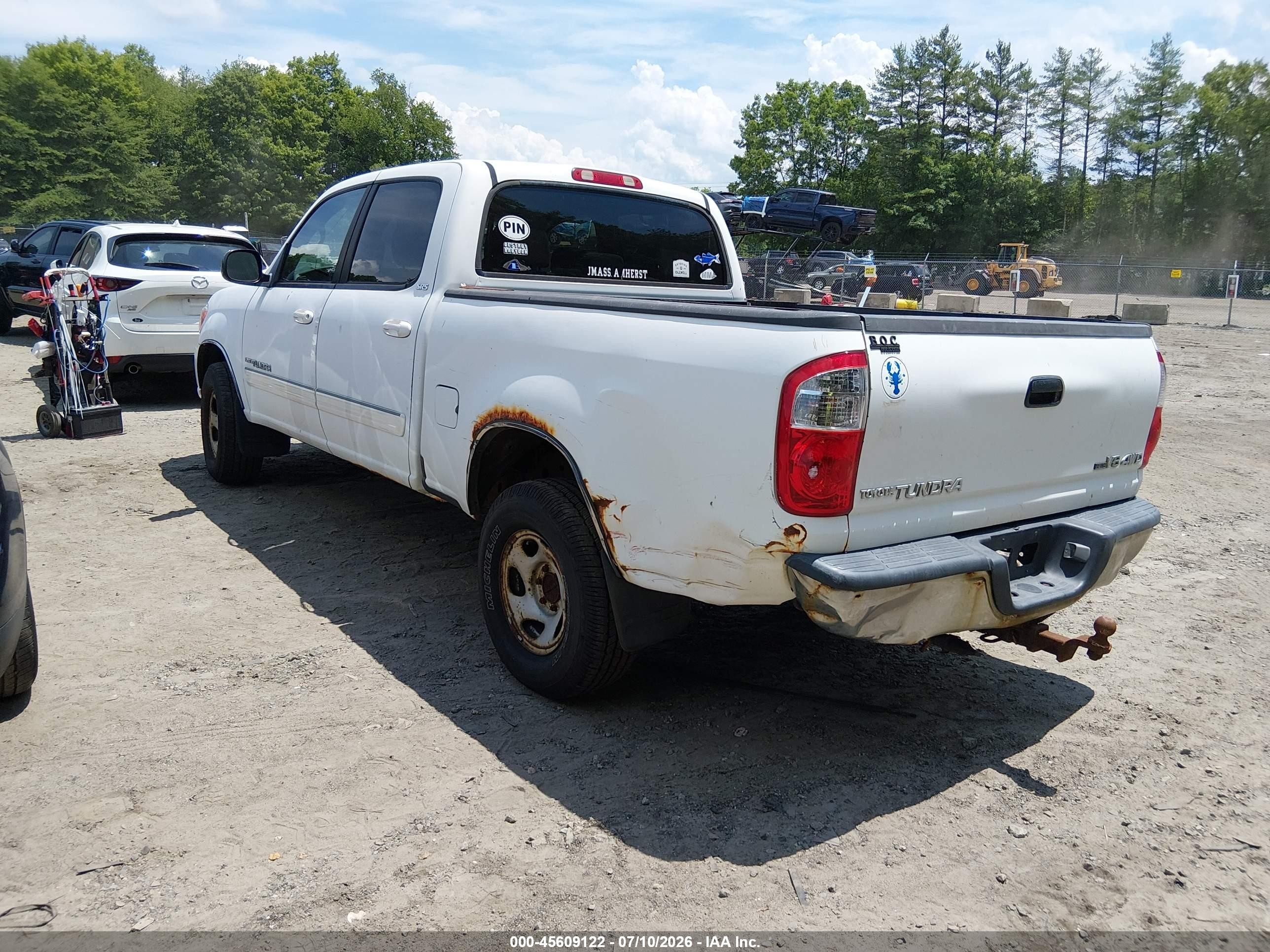 2006 Toyota Tundra Sr5 V8 White vin: 5TBDT44106S554088