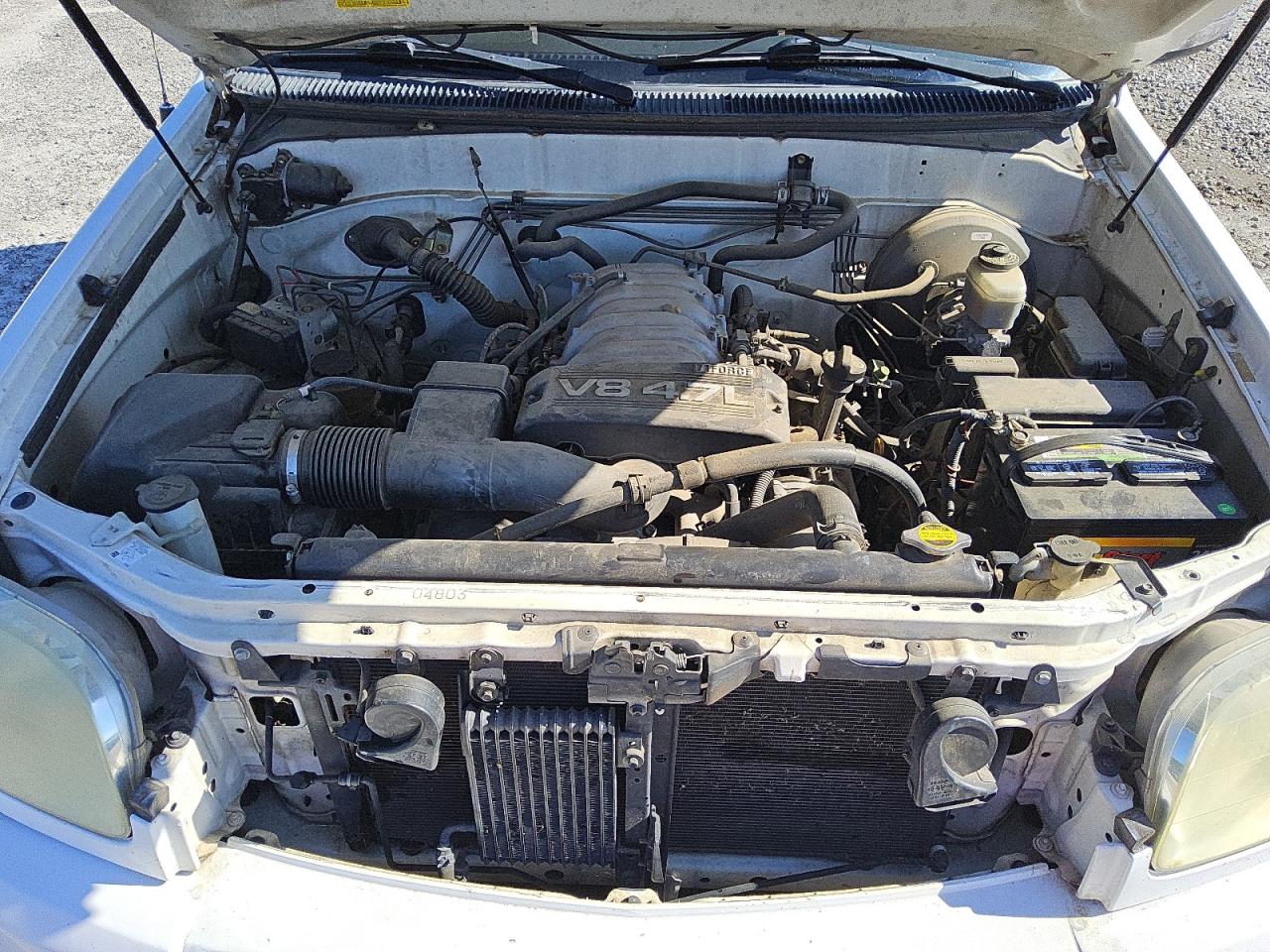 2004 Toyota Tundra Double Cab Sr5 Белый vin: 5TBDT44114S460458 Damage: Power Steering Fluid, Low Fluid, Unacceptable