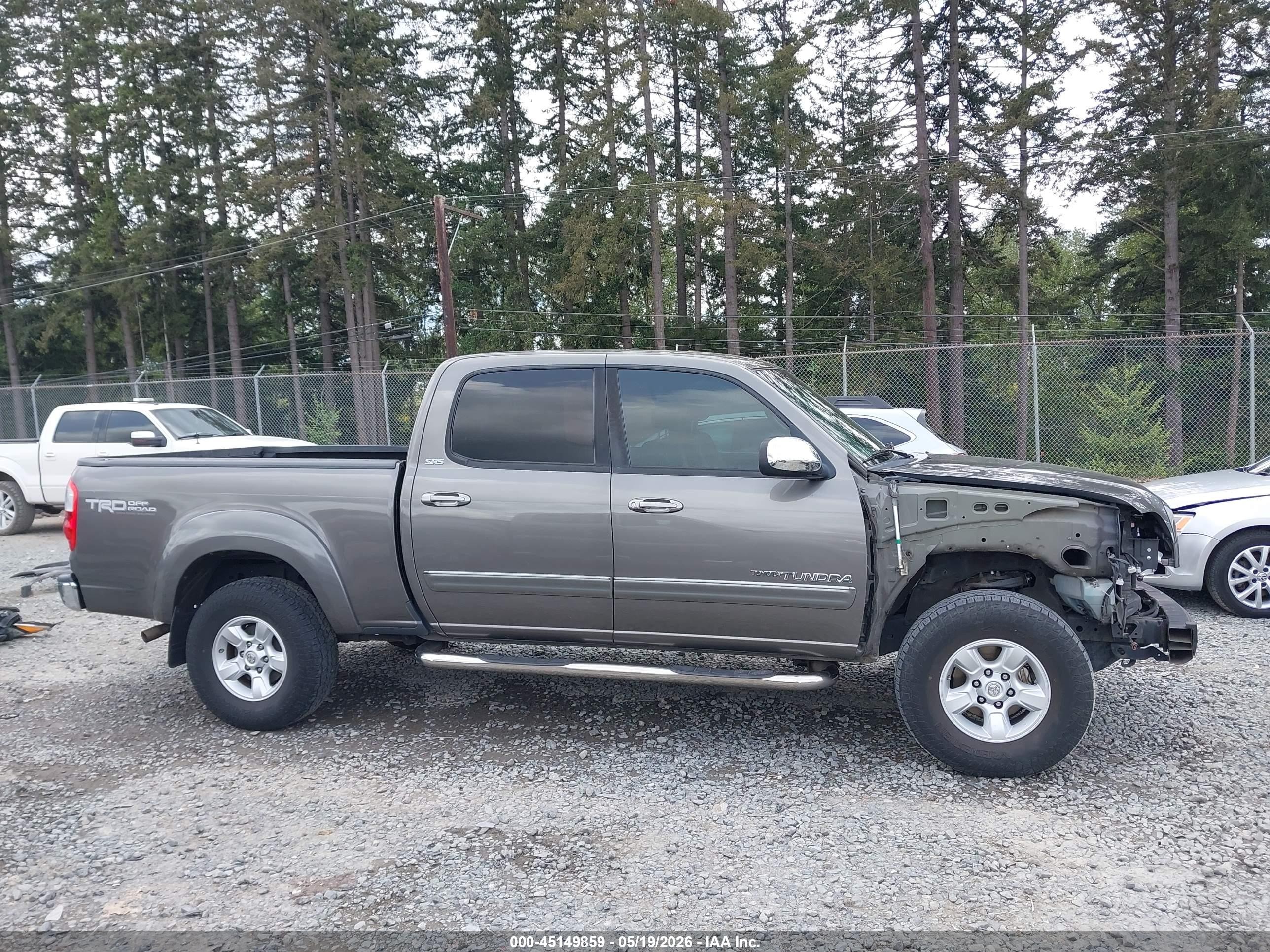 2005 Toyota Tundra Sr5 V8 Gray vin: 5TBDT44115S470263