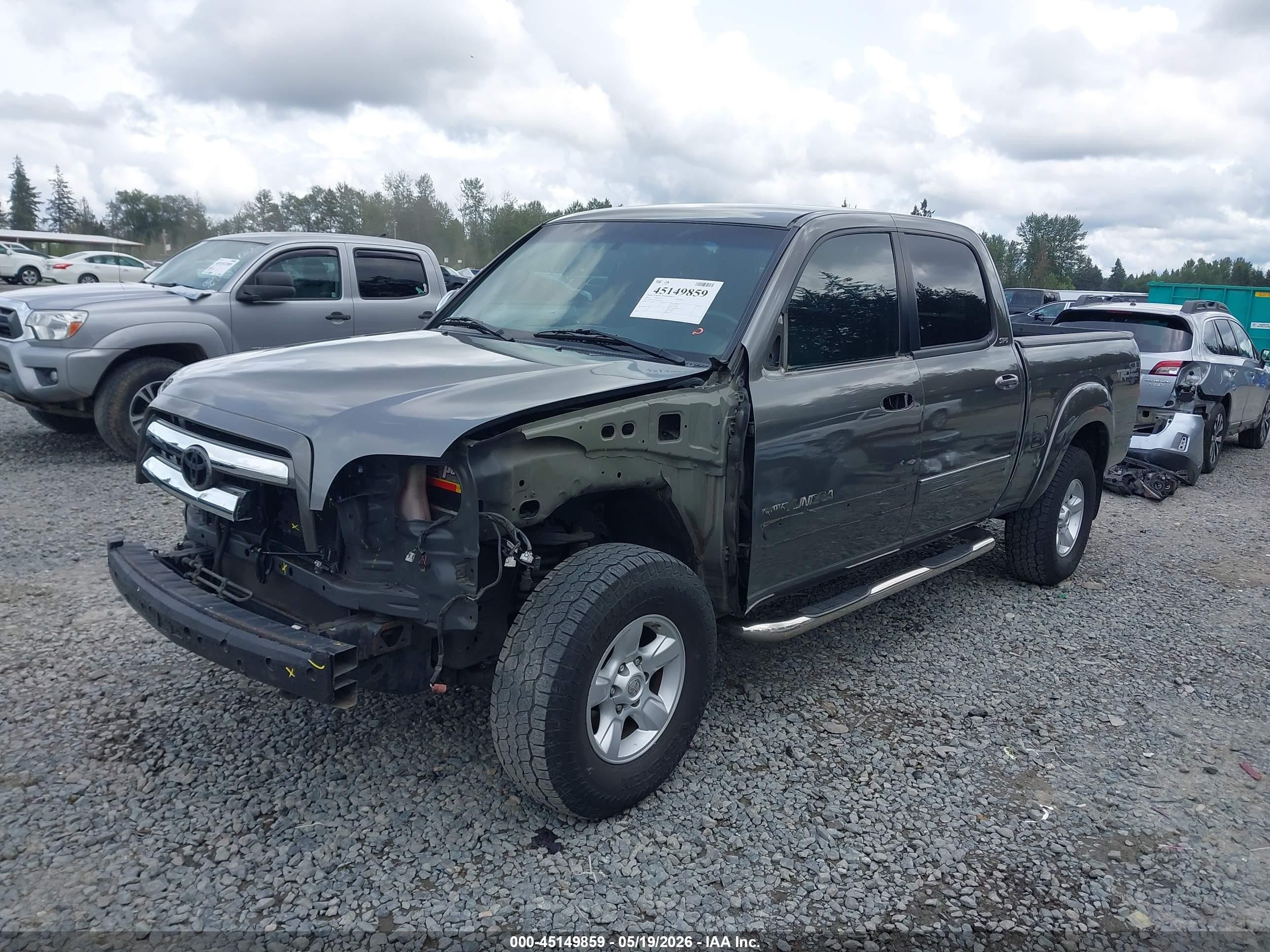 2005 Toyota Tundra Sr5 V8 Gray vin: 5TBDT44115S470263