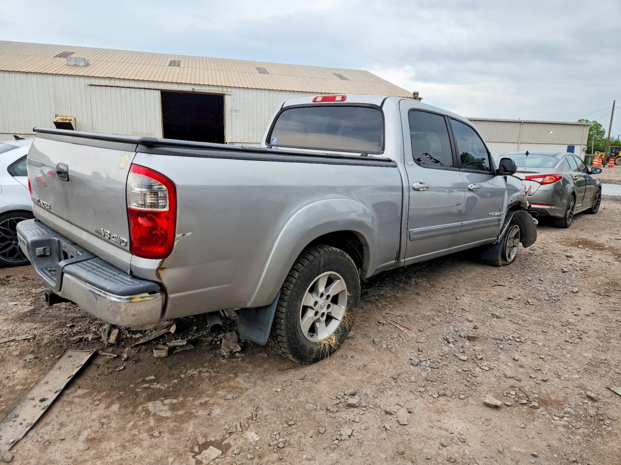 2006 Toyota Tundra Double Cab Sr5 Silver vin: 5TBDT44116S534674
