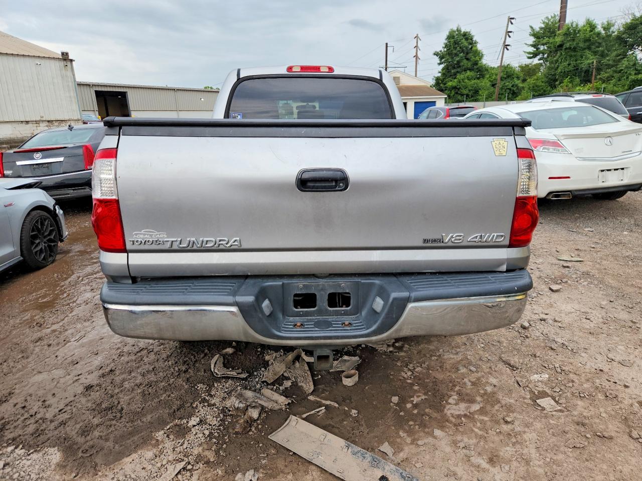 2006 Toyota Tundra Double Cab Sr5 Silver vin: 5TBDT44116S534674